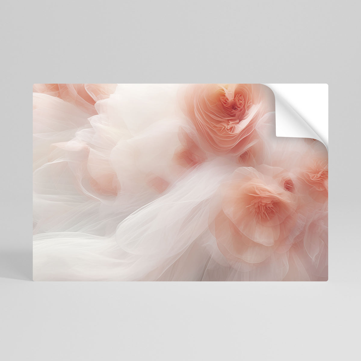 TENDER BLOSSOM VEIL Selbstklebendes Horizontal-Poster