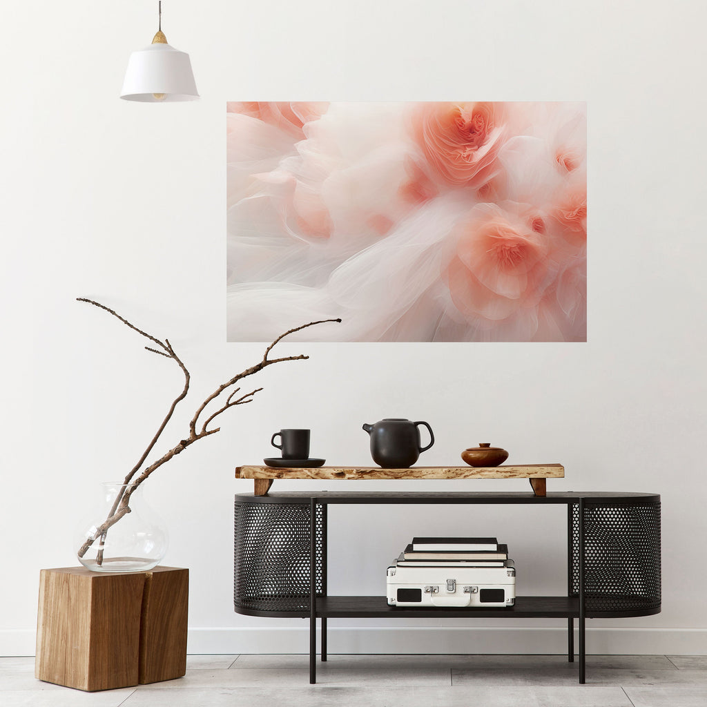 TENDER BLOSSOM VEIL Horizontales Poster zum Abziehen und Aufkleben