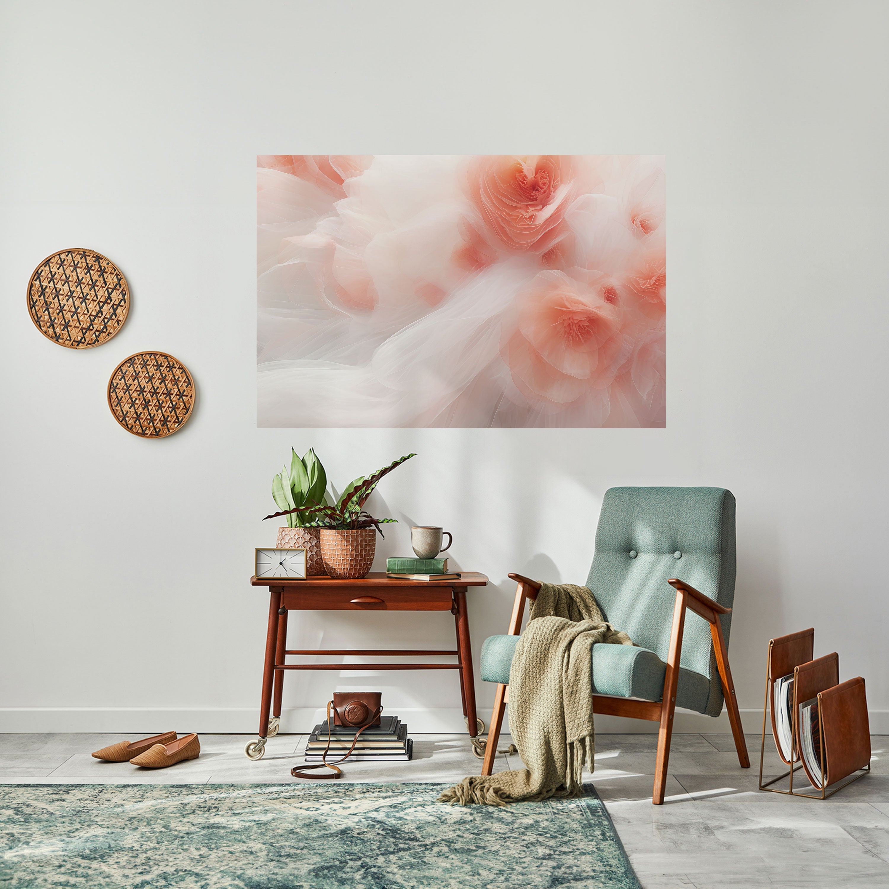 TENDER BLOSSOM VEIL Horizontales Poster zum Abziehen und Aufkleben