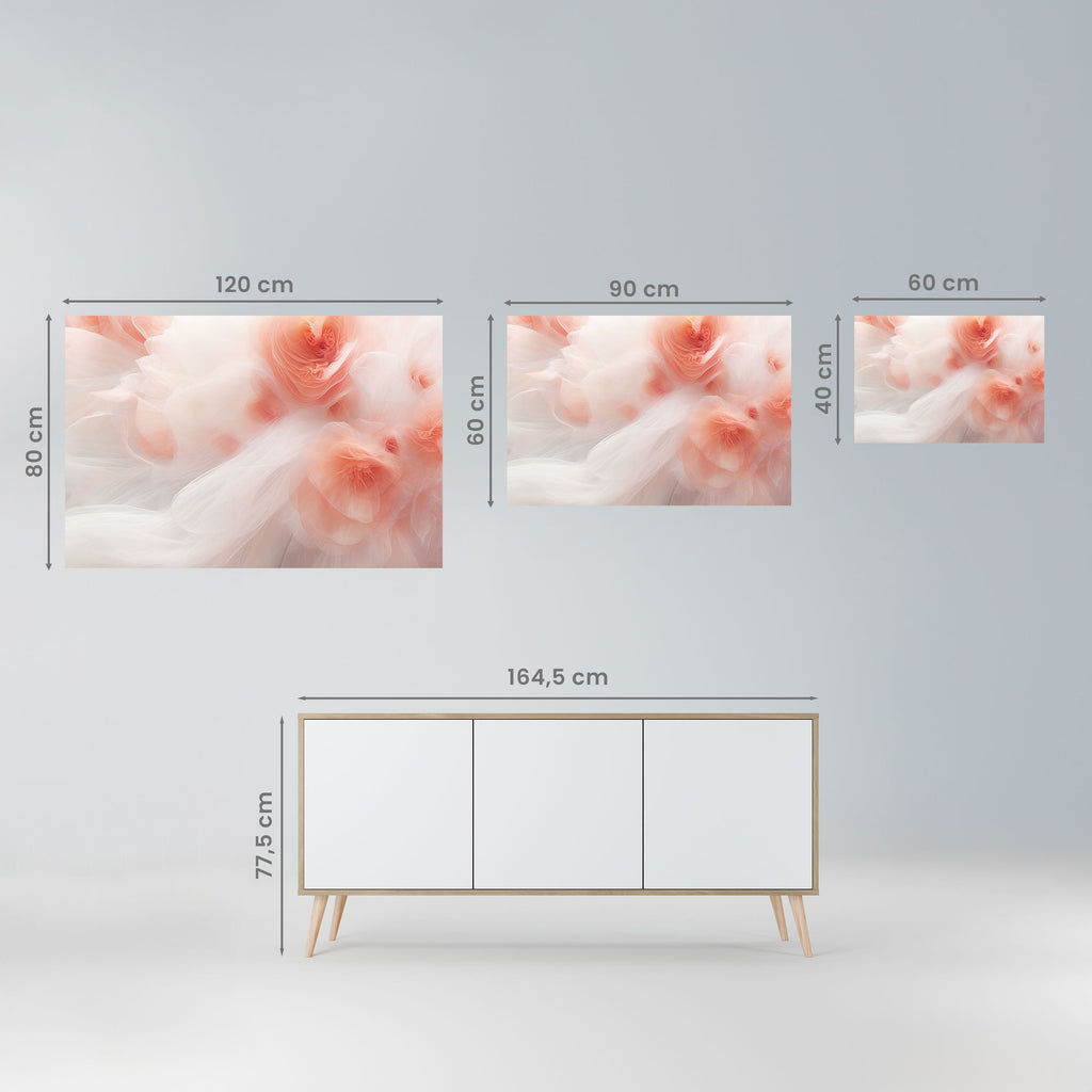 TENDER BLOSSOM VEIL Horizontales Poster zum Abziehen und Aufkleben
