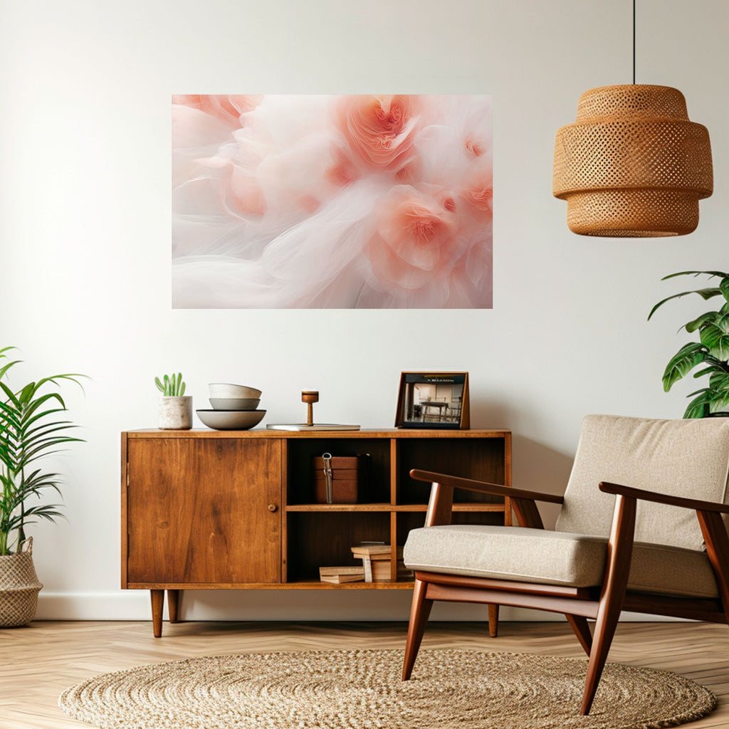 TENDER BLOSSOM VEIL Horizontales Poster zum Abziehen und Aufkleben