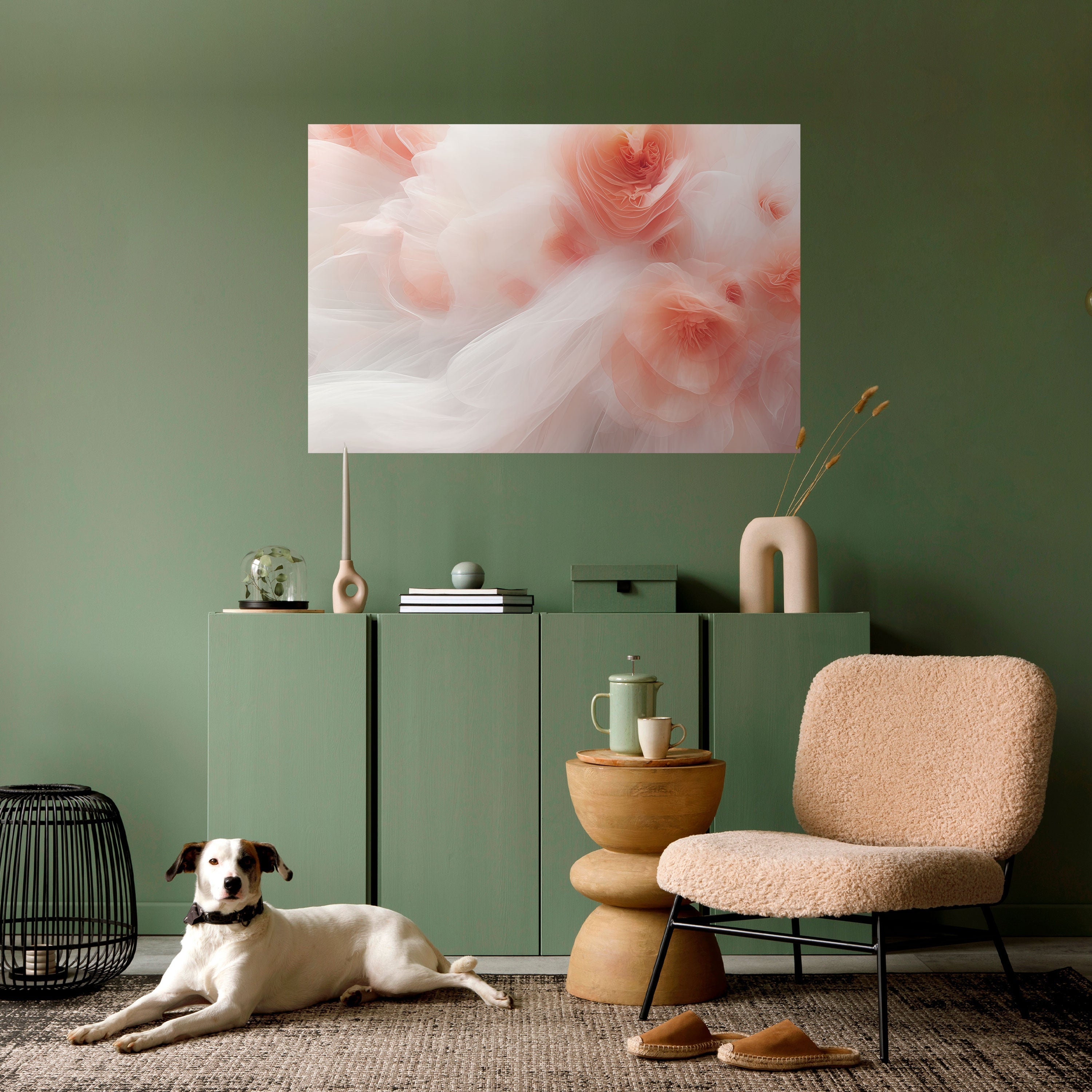TENDER BLOSSOM VEIL Horizontales Poster zum Abziehen und Aufkleben