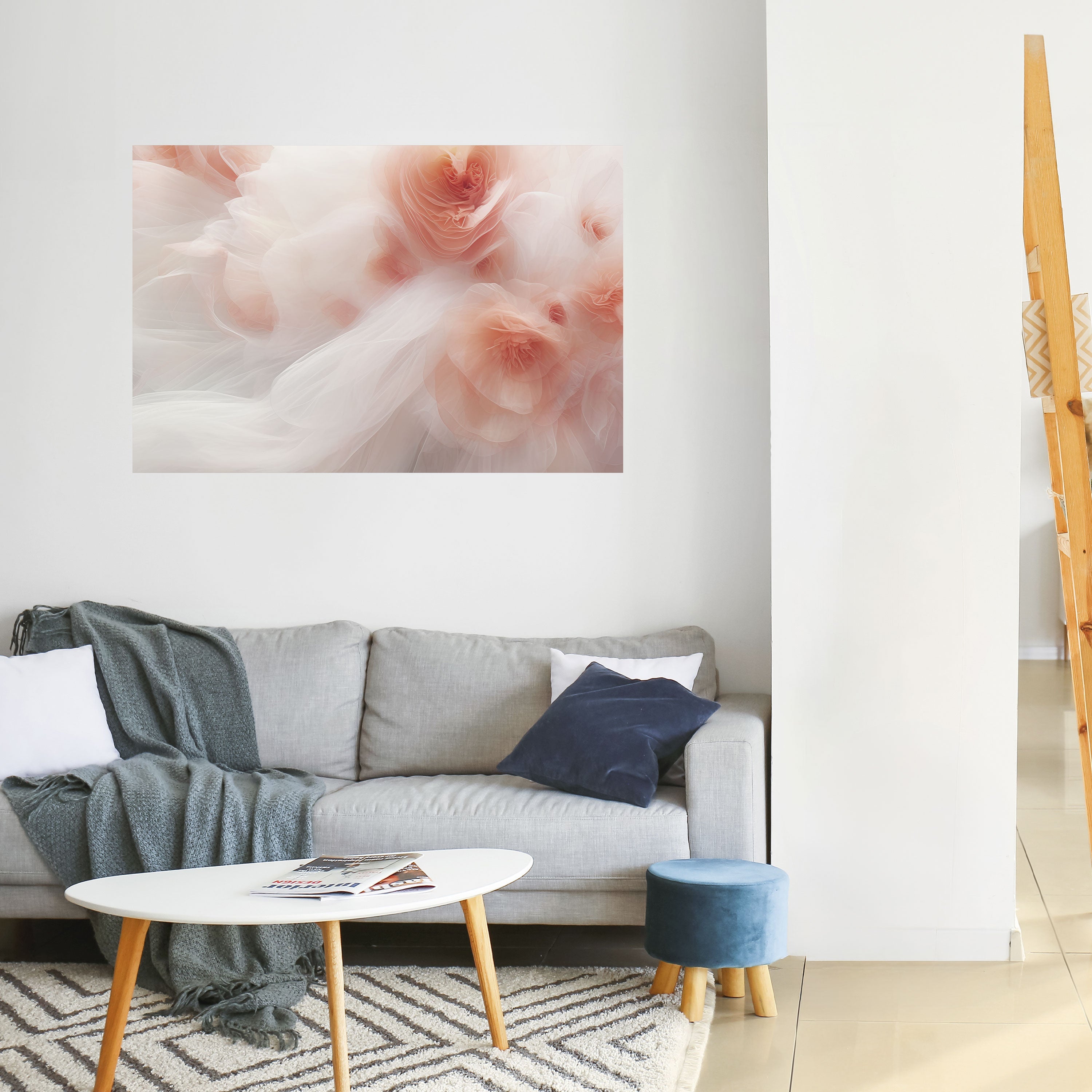 TENDER BLOSSOM VEIL Horizontales Poster zum Abziehen und Aufkleben