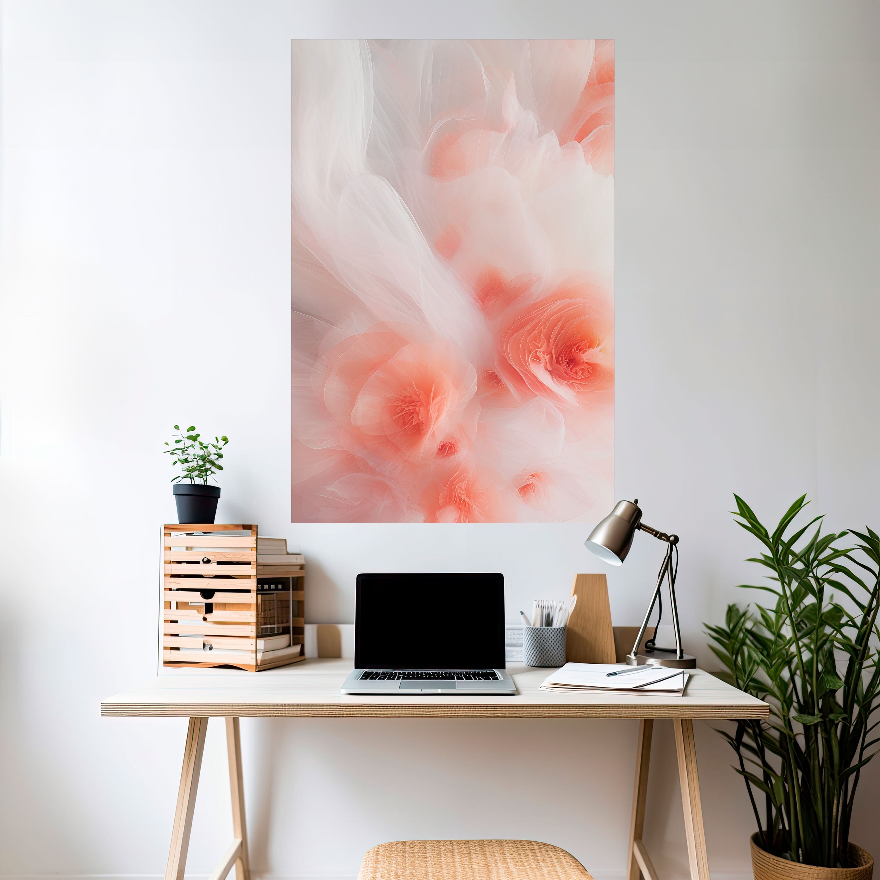 TENDER BLOSSOM VEIL Vertikales Poster zum Abziehen und Aufkleben