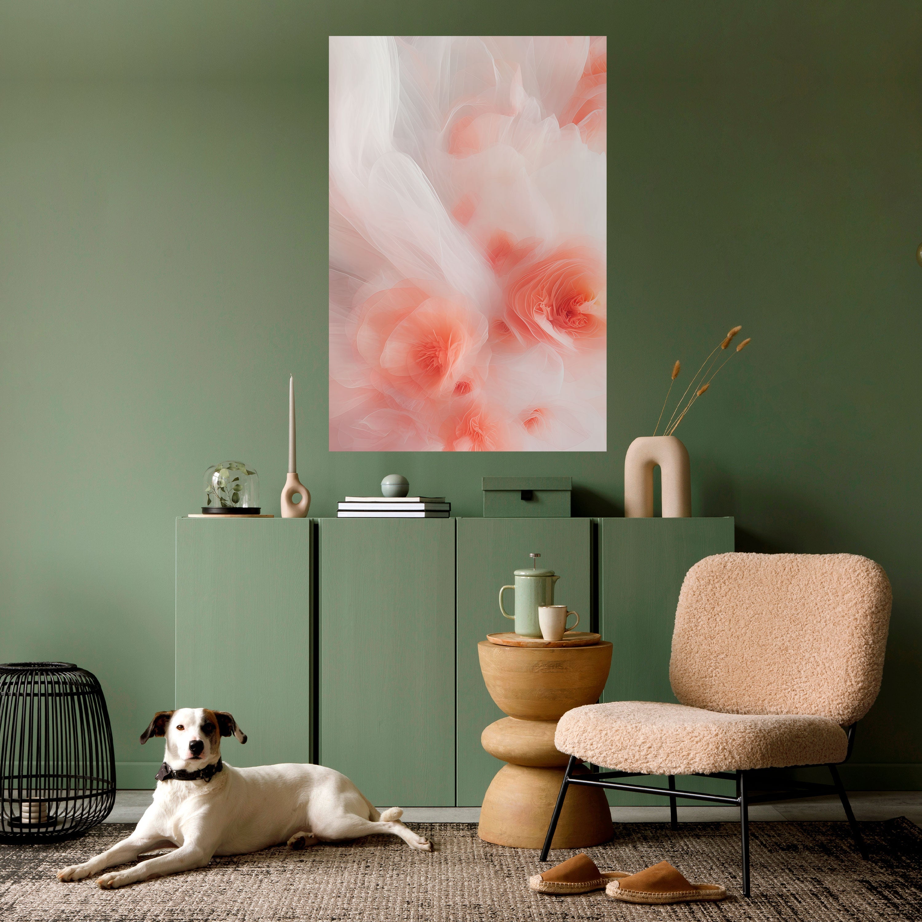 TENDER BLOSSOM VEIL Vertikales Poster zum Abziehen und Aufkleben