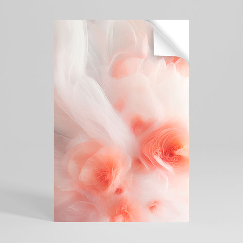 TENDER BLOSSOM VEIL Selbstklebendes Poster - Hochformat