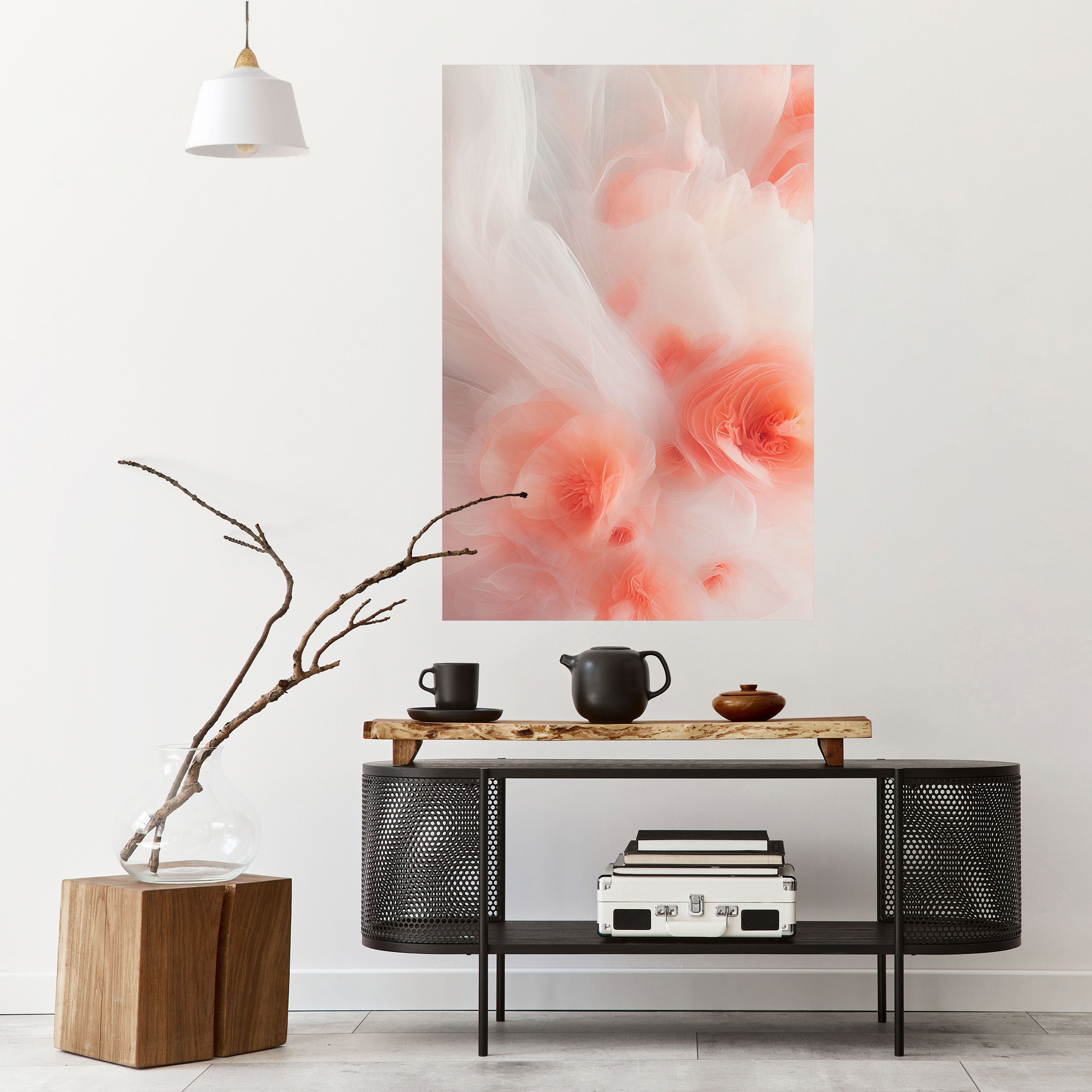 TENDER BLOSSOM VEIL Vertikales Poster zum Abziehen und Aufkleben