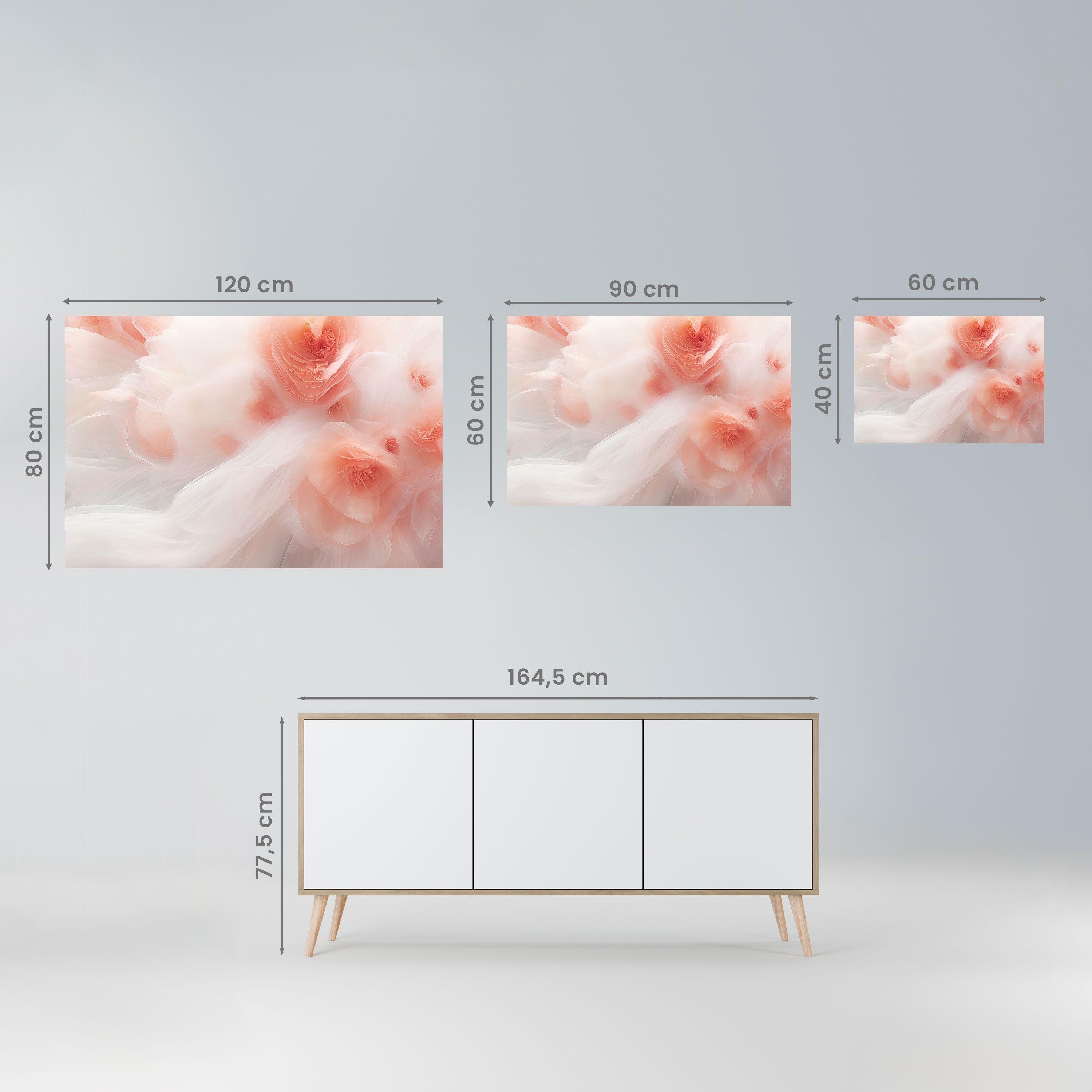 TENDER BLOSSOM VEIL Horizontales Poster zum Abziehen und Aufkleben