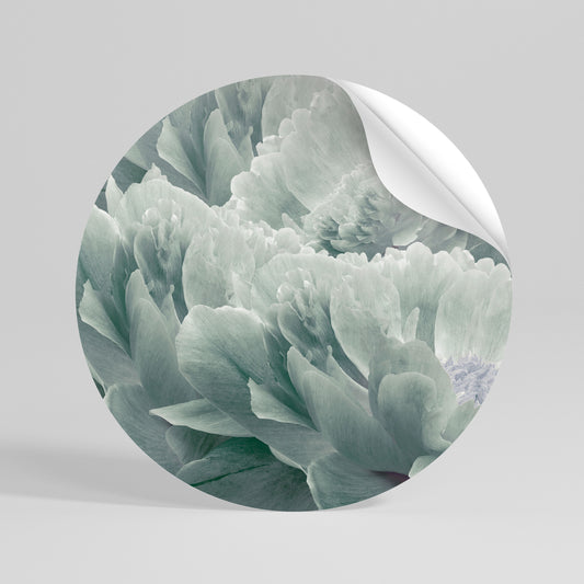 TREE PEONIES Runder Wandsticker zum Abziehen und Aufkleben