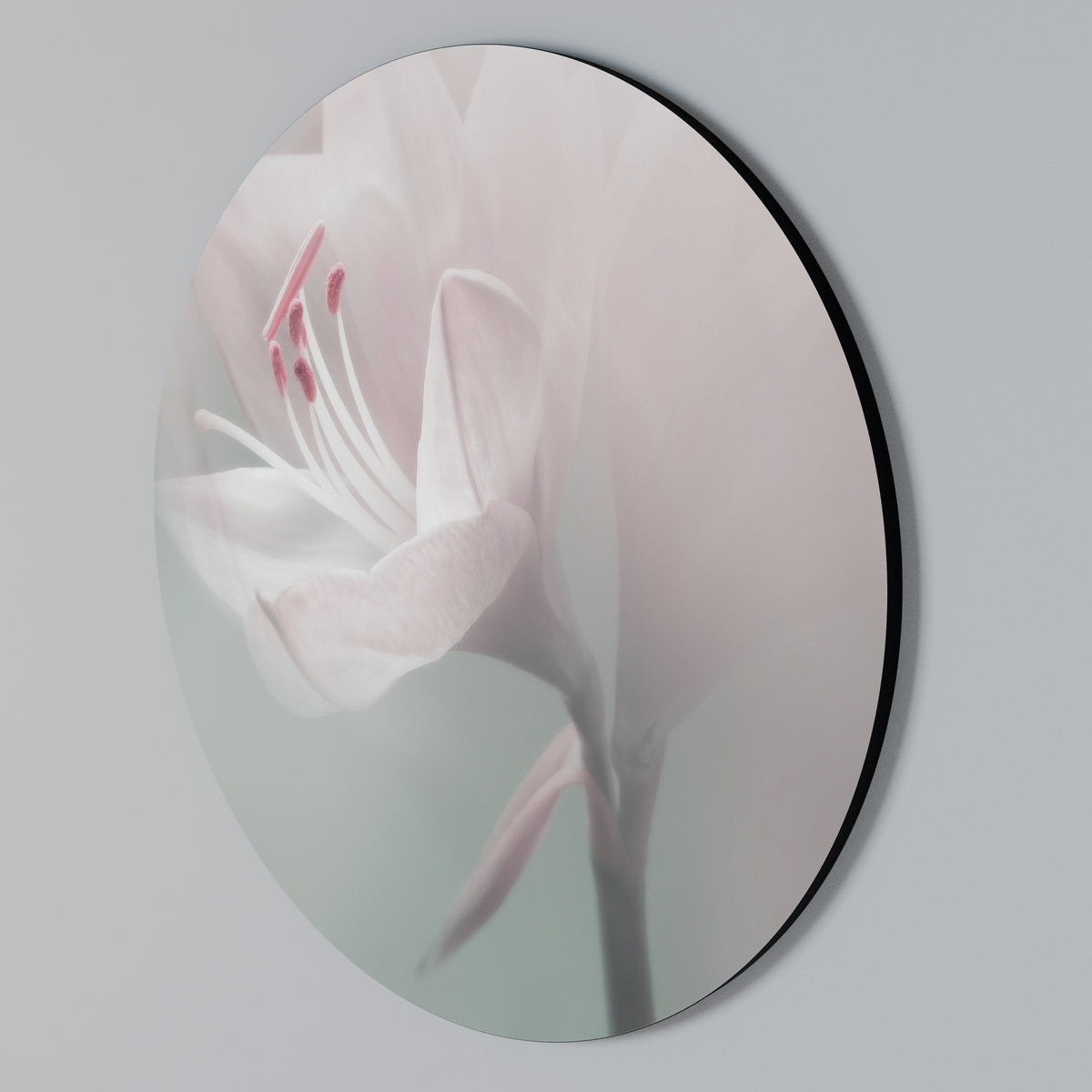 GENTLE LILY Rundes Wandbild