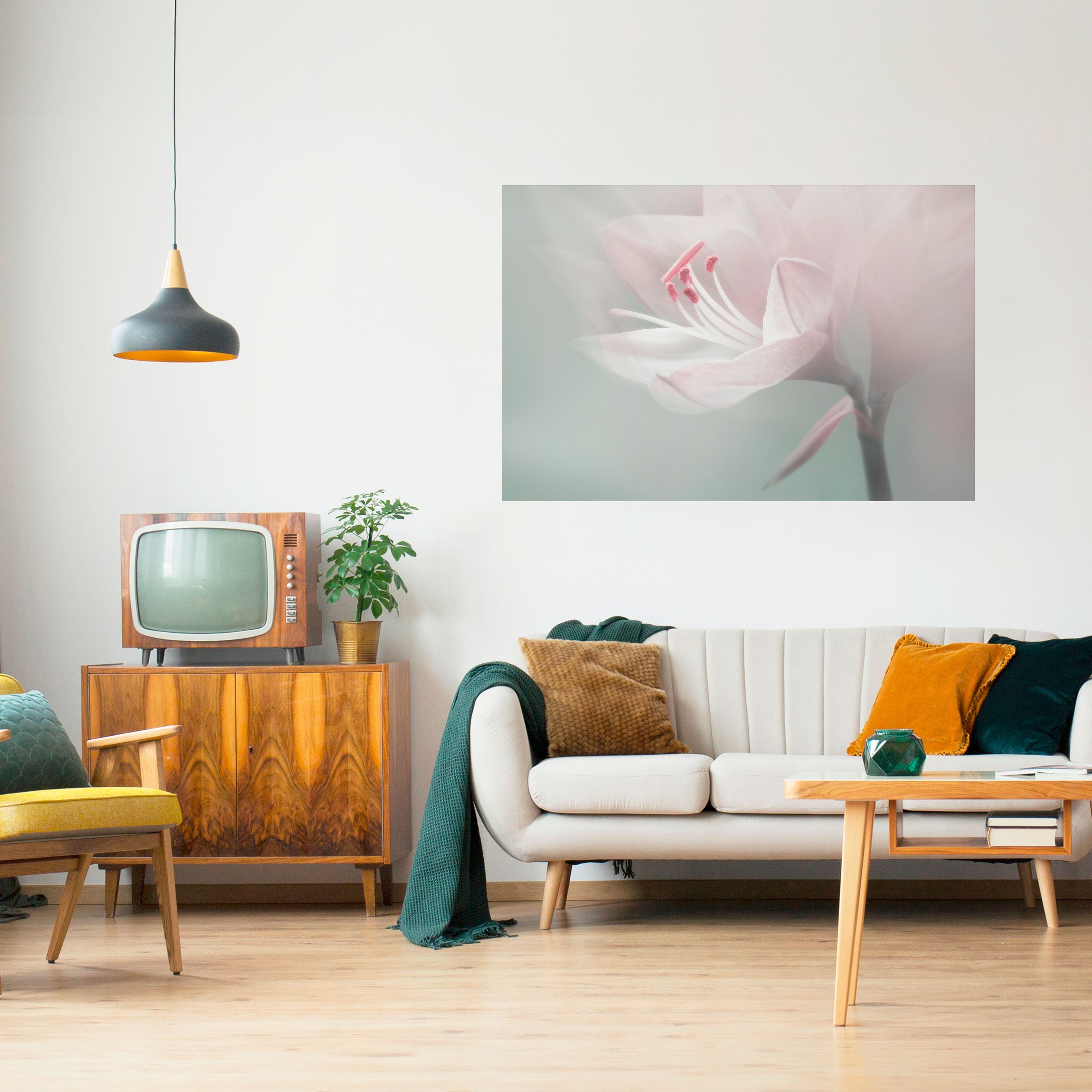 GENTLE LILY Horizontales Poster zum Abziehen und Aufkleben