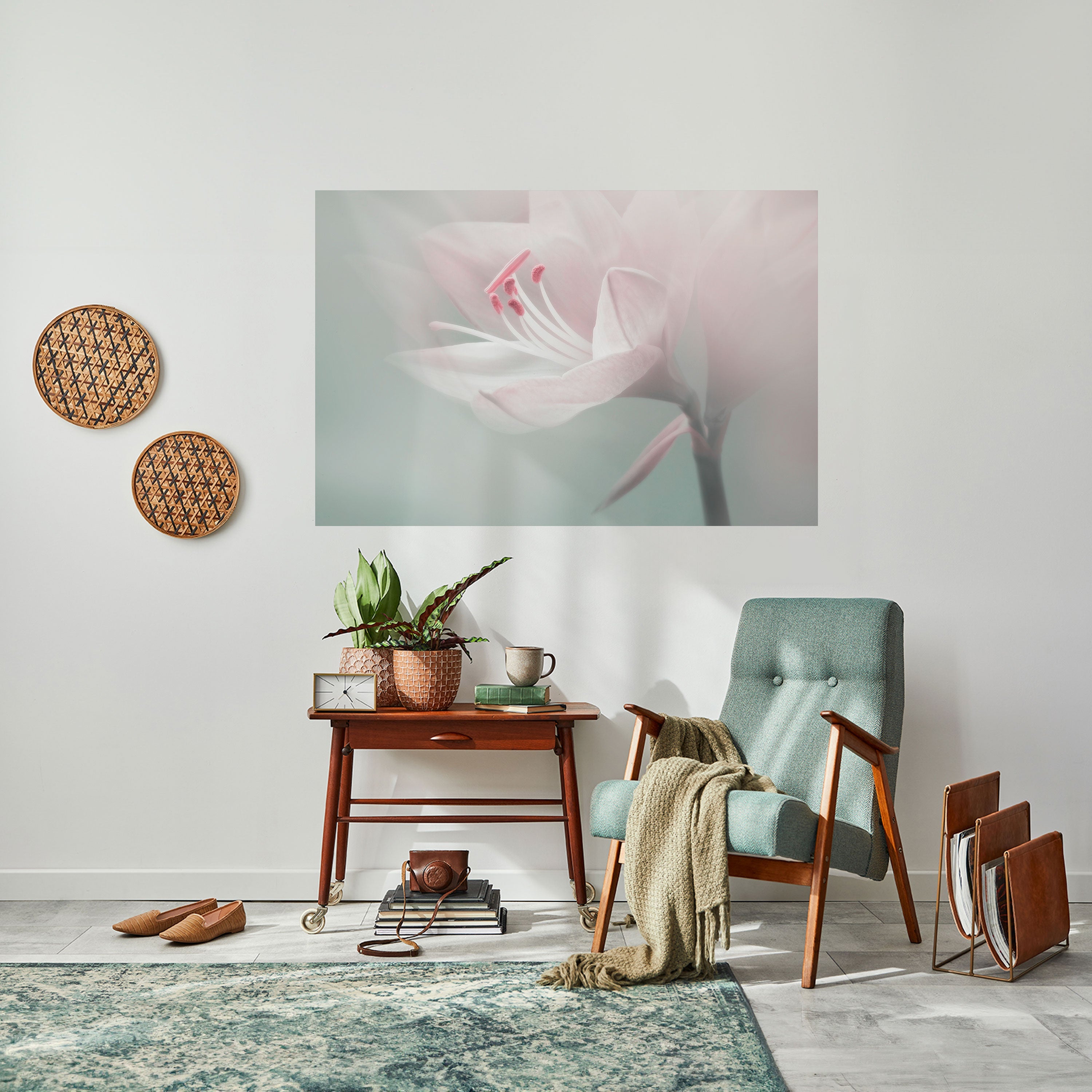 GENTLE LILY Horizontales Poster zum Abziehen und Aufkleben