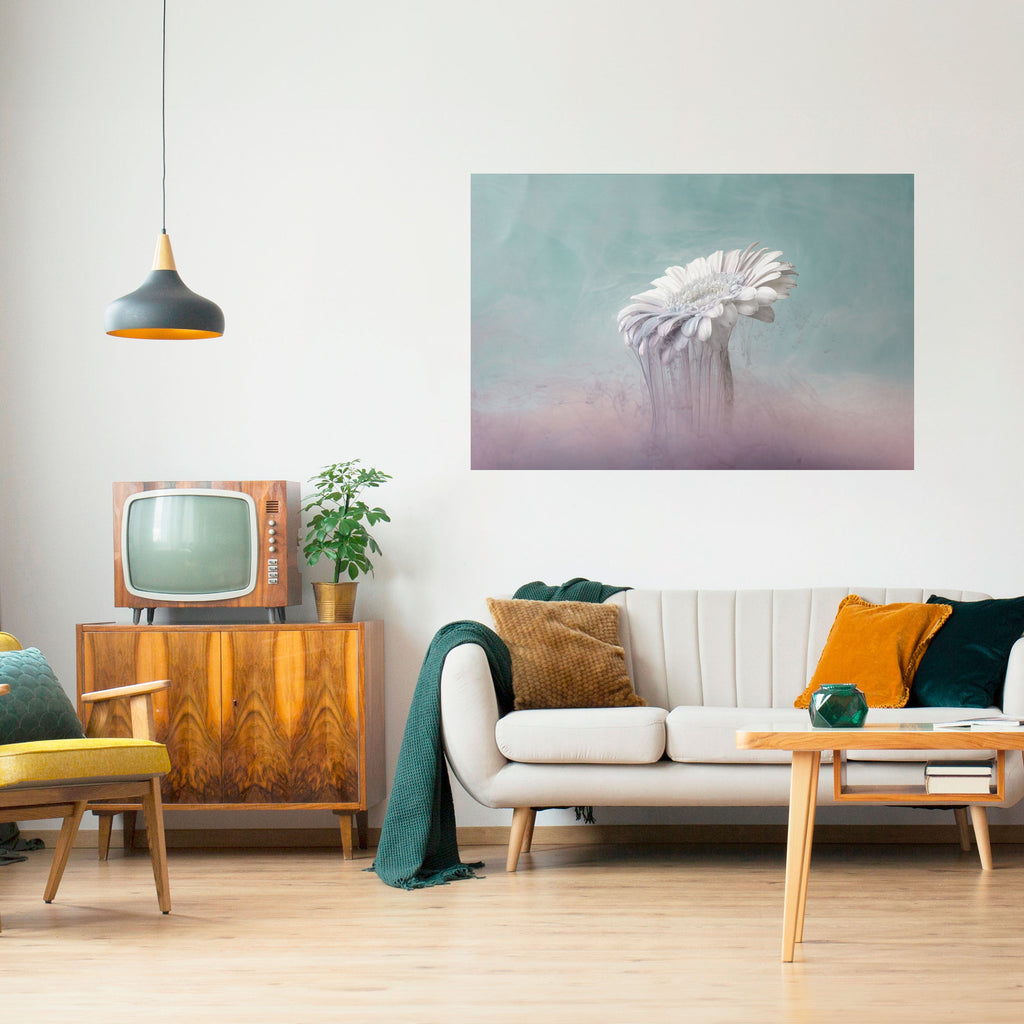 MELTING GERBERA Horizontales Poster zum Abziehen und Aufkleben