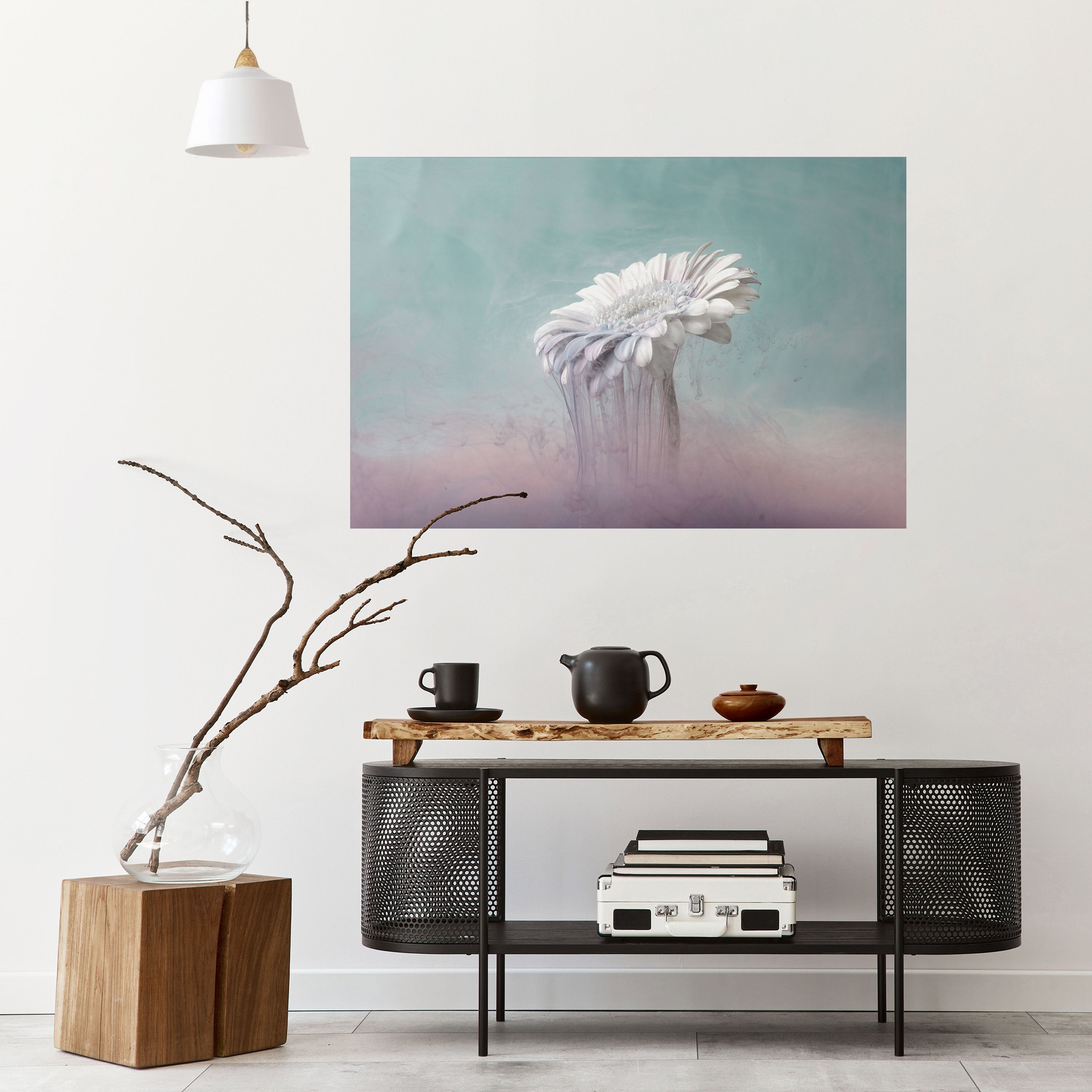 MELTING GERBERA Horizontales Poster zum Abziehen und Aufkleben