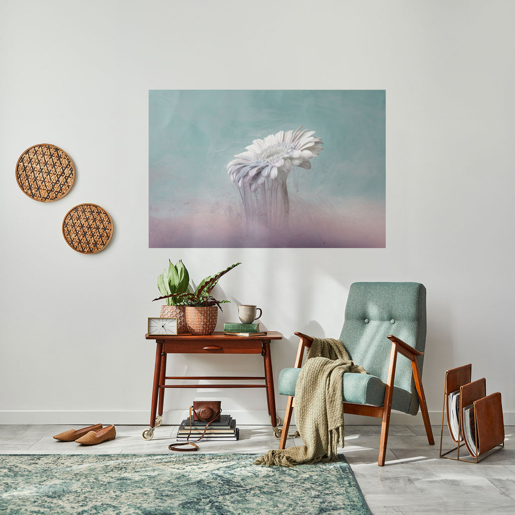MELTING GERBERA Horizontales Poster zum Abziehen und Aufkleben