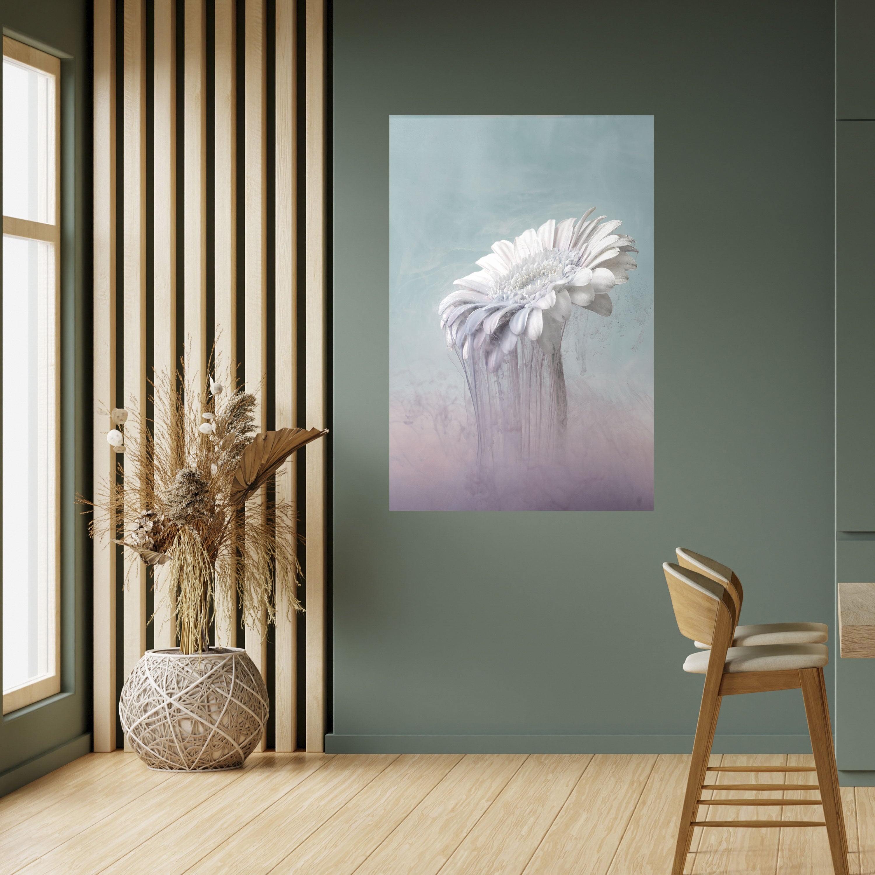MELTING GERBERA Vertikales Poster zum Abziehen und Aufkleben