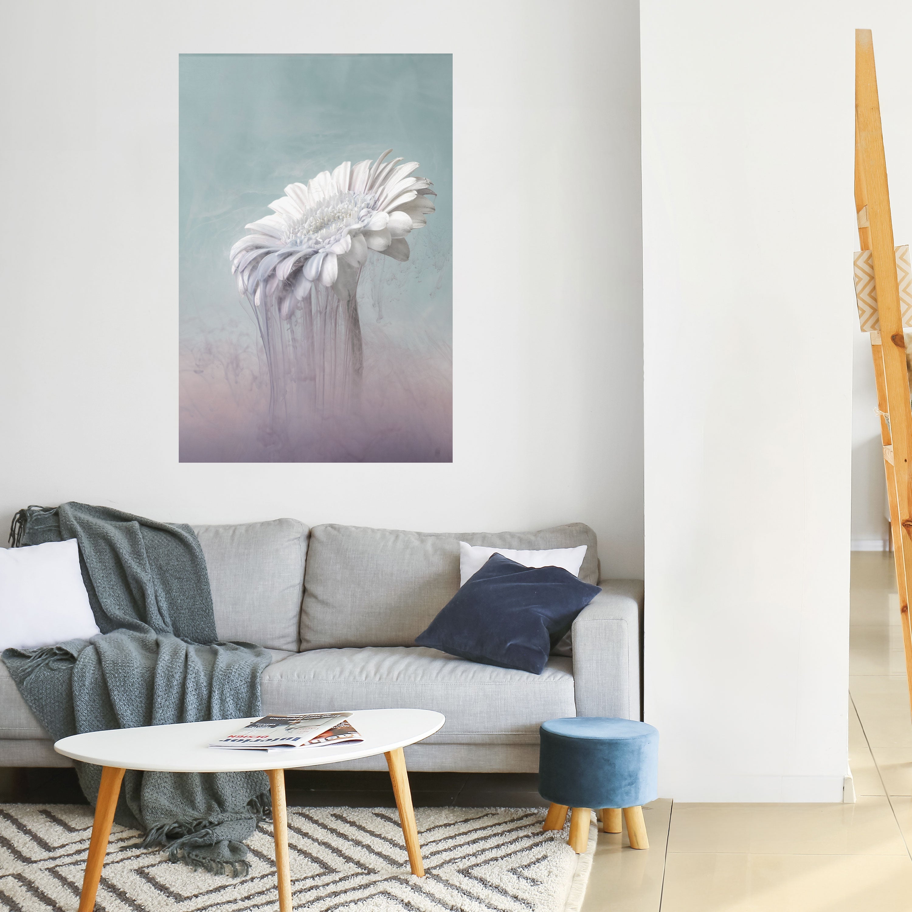 MELTING GERBERA Vertikales Poster zum Abziehen und Aufkleben