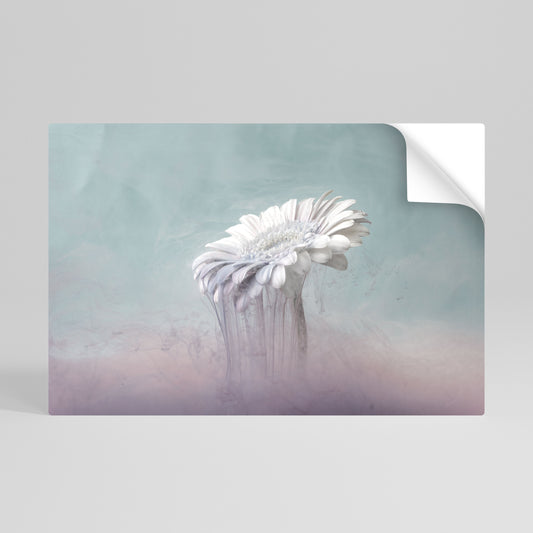 MELTING GERBERA Selbstklebendes Horizontal-Poster