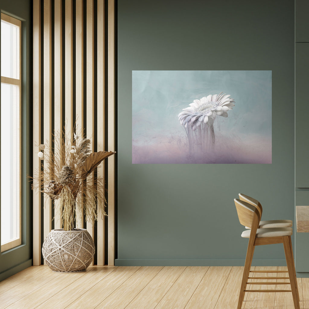 MELTING GERBERA Horizontales Poster zum Abziehen und Aufkleben
