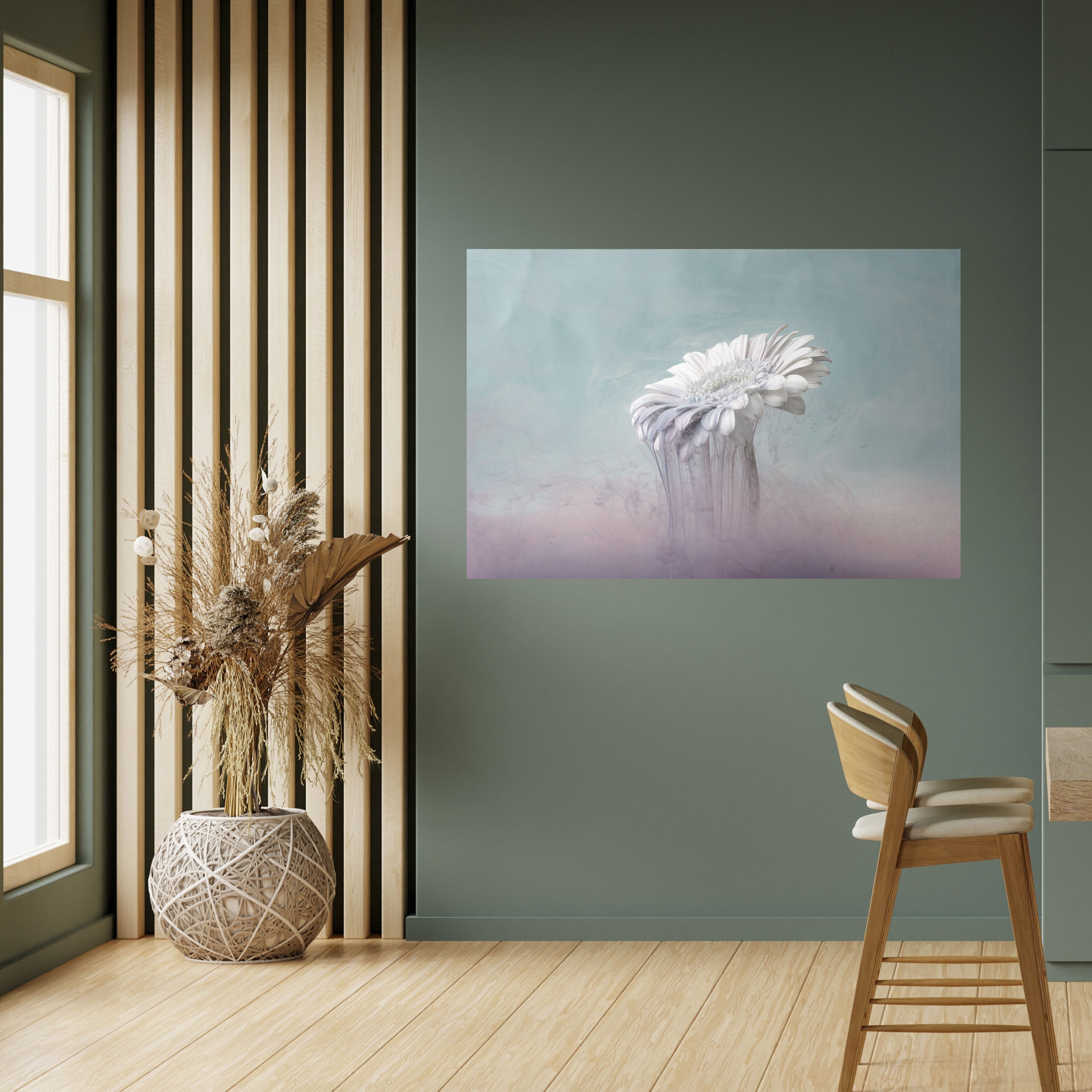 MELTING GERBERA Horizontales Poster zum Abziehen und Aufkleben