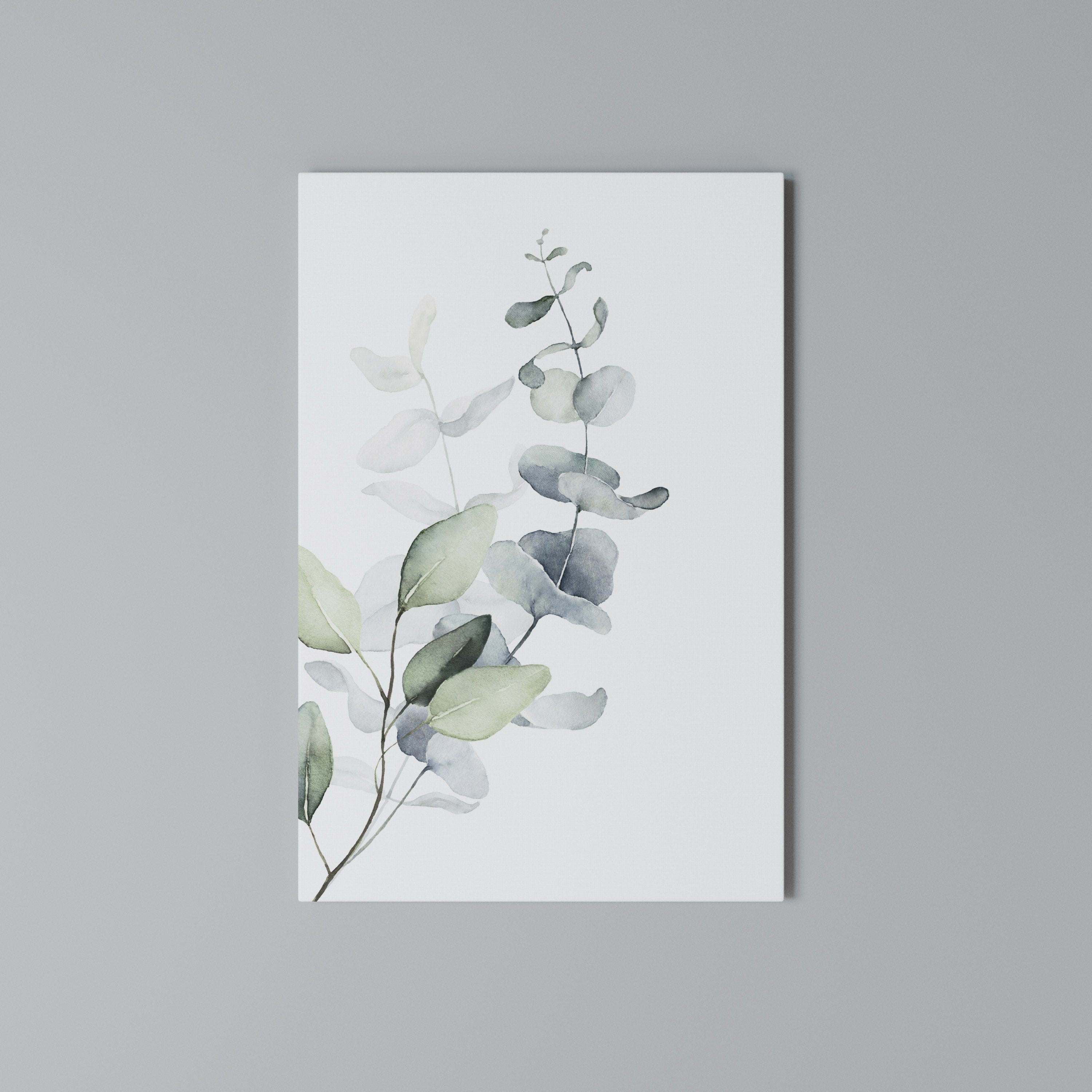 AQUA LEAF SYMPHONY Vertical Canvas Print