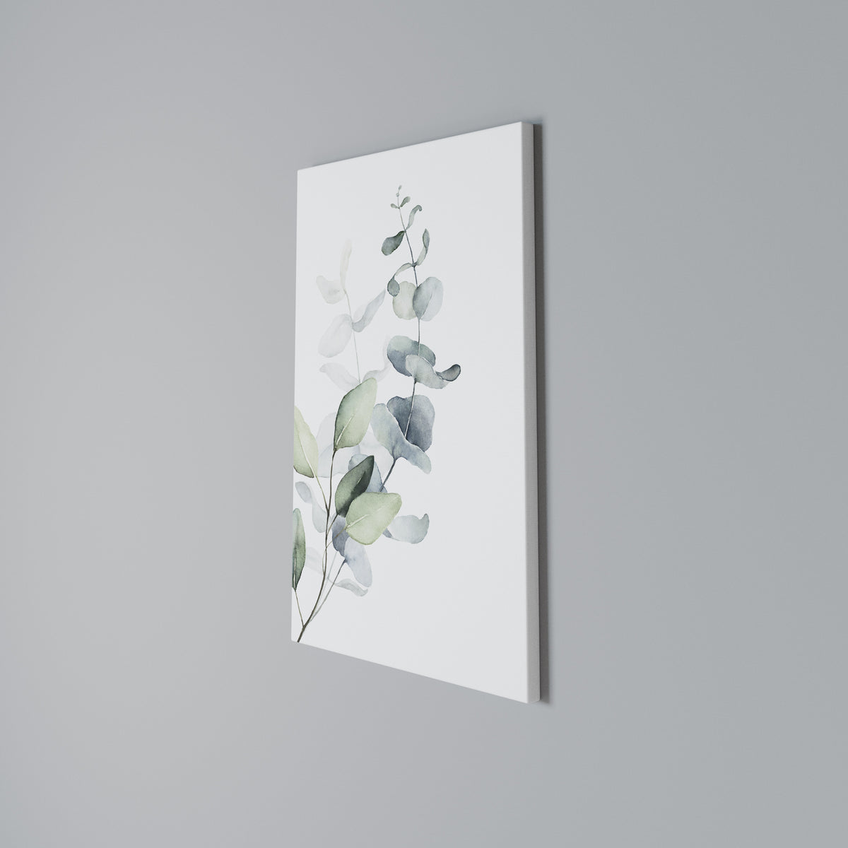 AQUA LEAF SYMPHONY Vertical Canvas Print