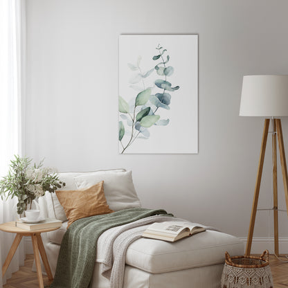 AQUA LEAF SYMPHONY Vertical Canvas Print