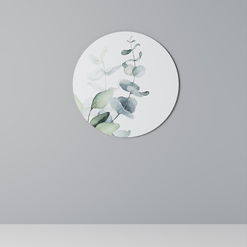 AQUA LEAF SYMPHONY Runde Wandkunst