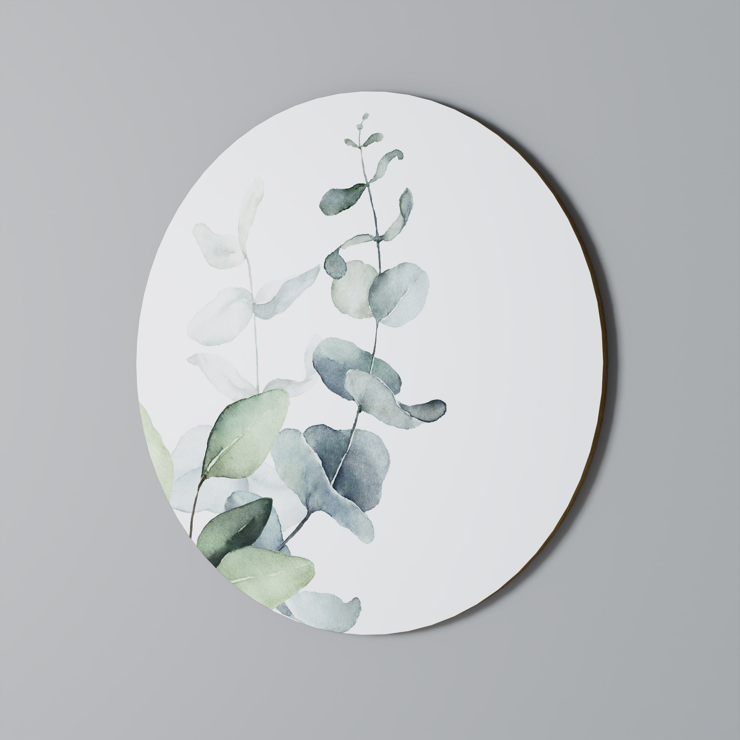 AQUA LEAF SYMPHONY Runde Wandkunst