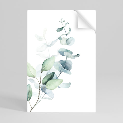 AQUA LEAF SYMPHONY Selbstklebendes Poster - Hochformat