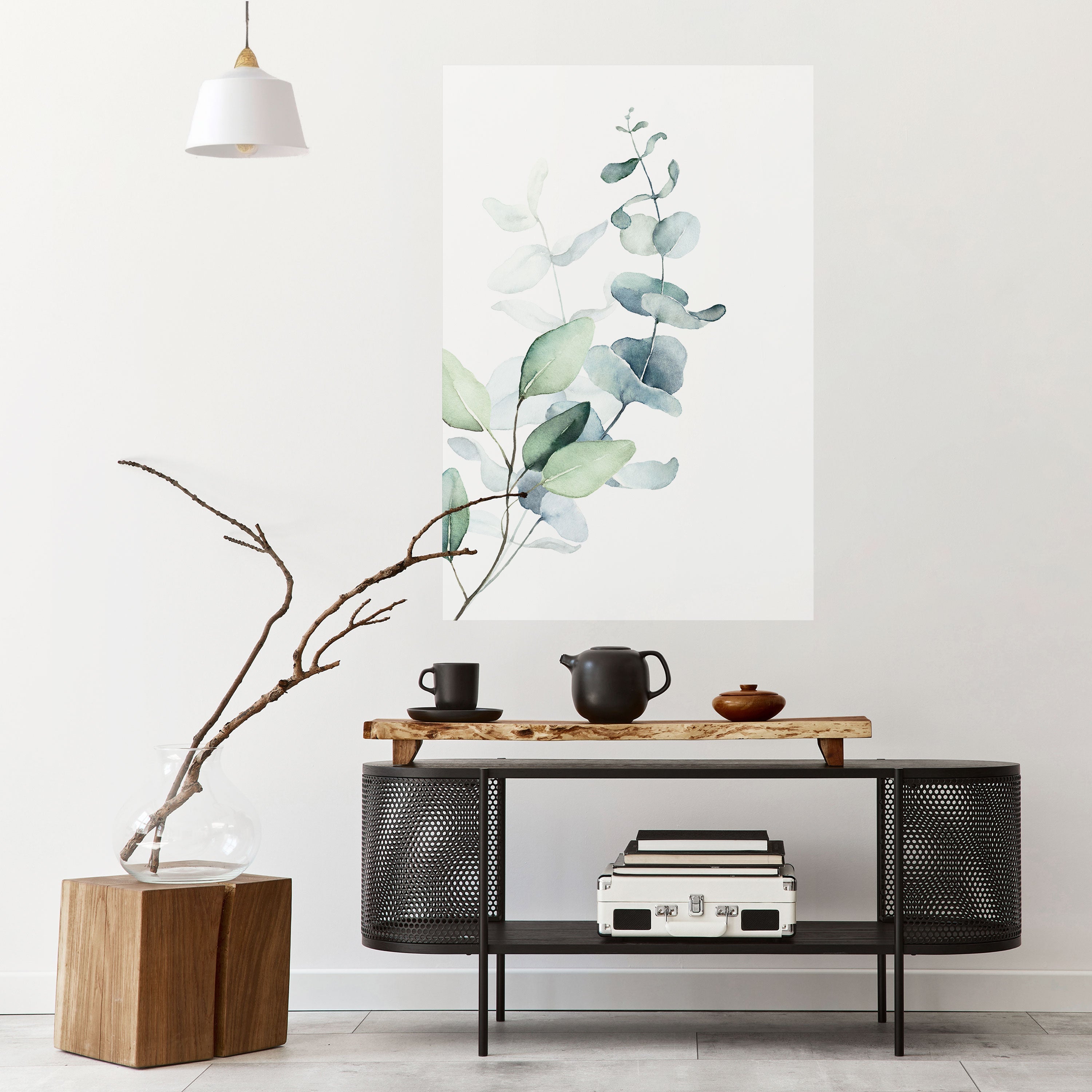 AQUA LEAF SYMPHONY Vertikales Poster zum Abziehen und Aufkleben