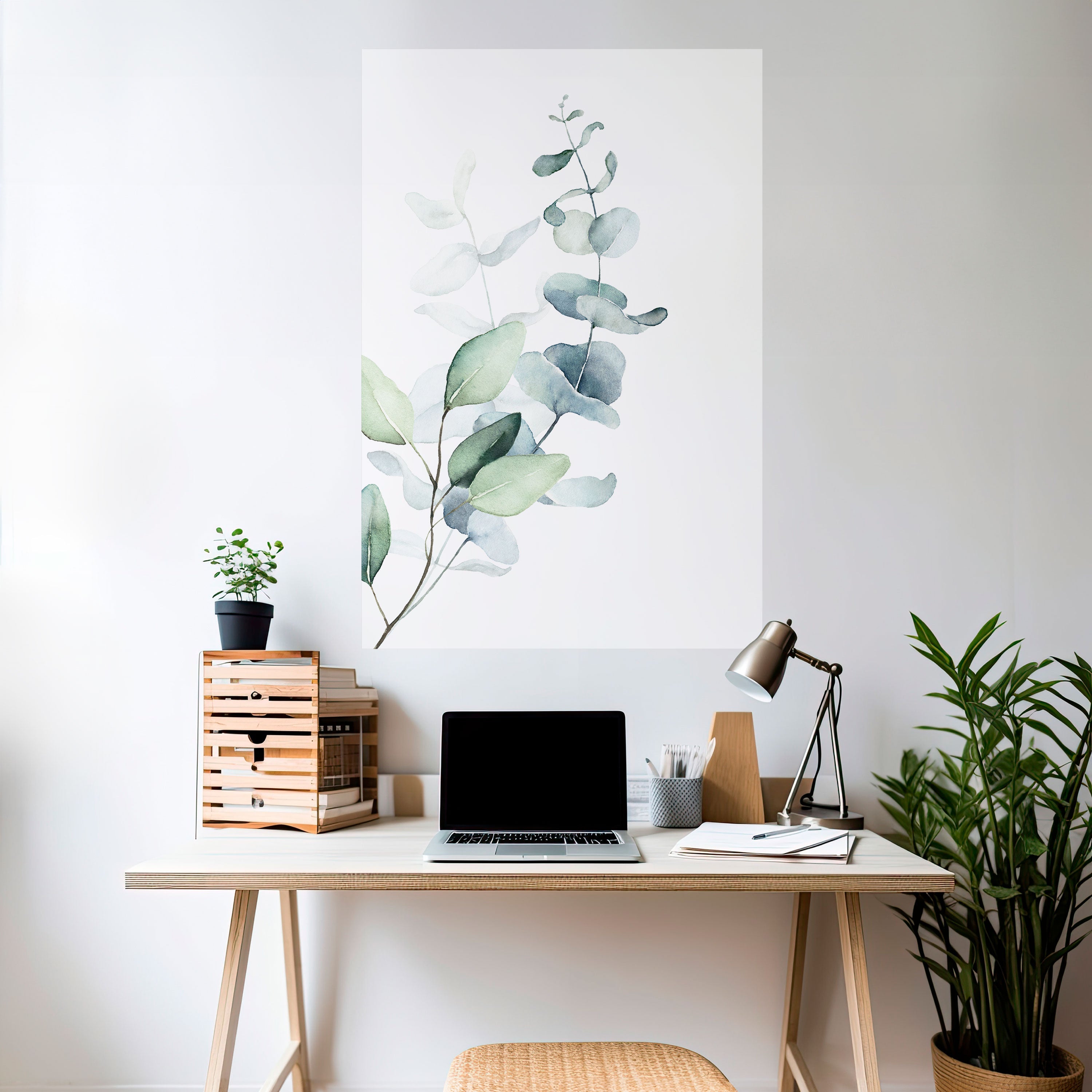 AQUA LEAF SYMPHONY Vertikales Poster zum Abziehen und Aufkleben