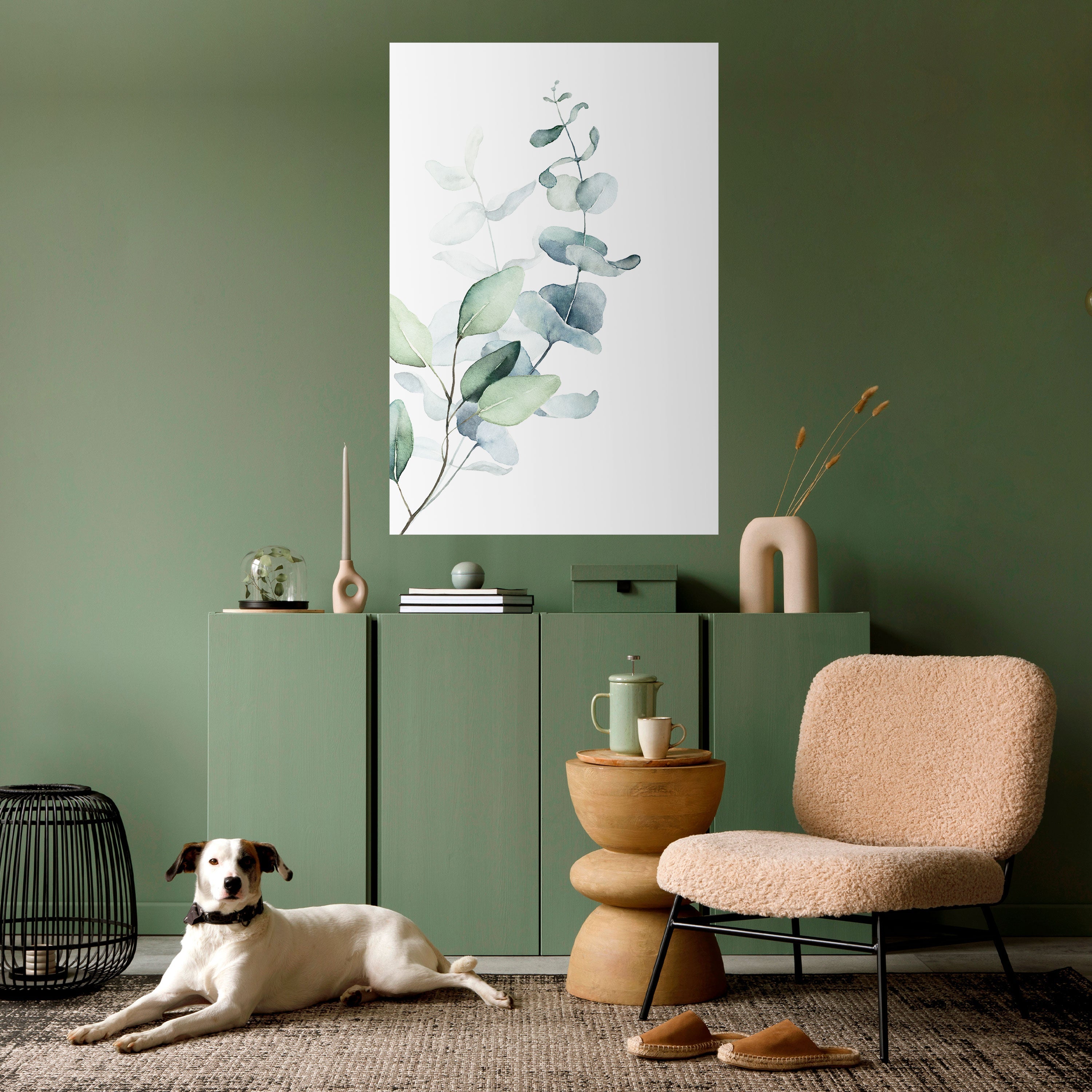 AQUA LEAF SYMPHONY Vertikales Poster zum Abziehen und Aufkleben