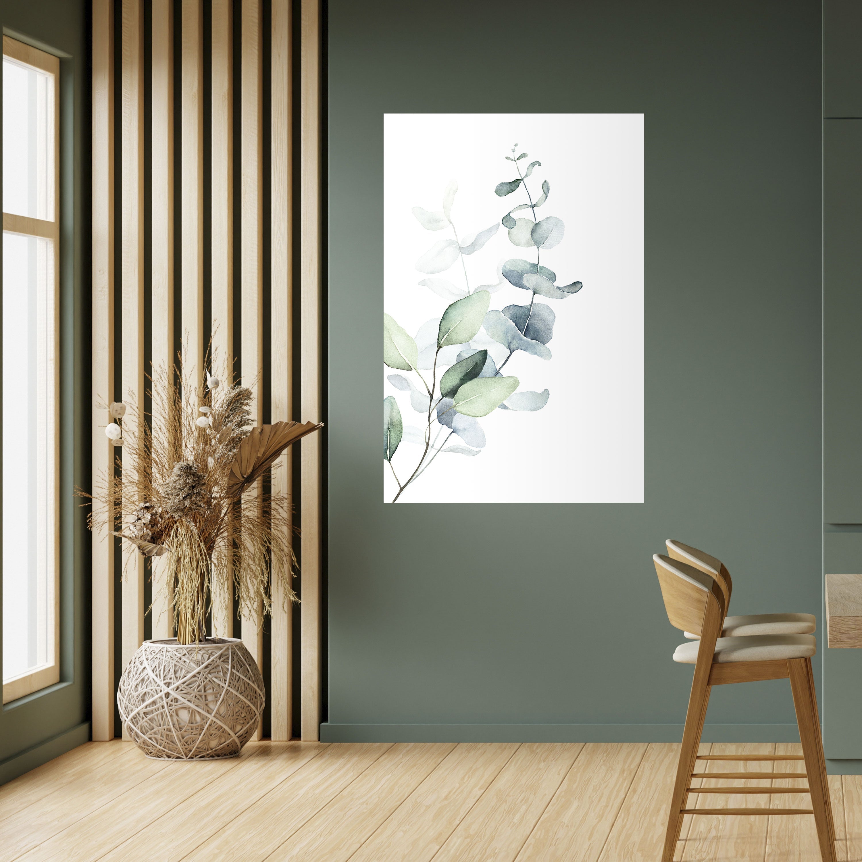 AQUA LEAF SYMPHONY Vertikales Poster zum Abziehen und Aufkleben