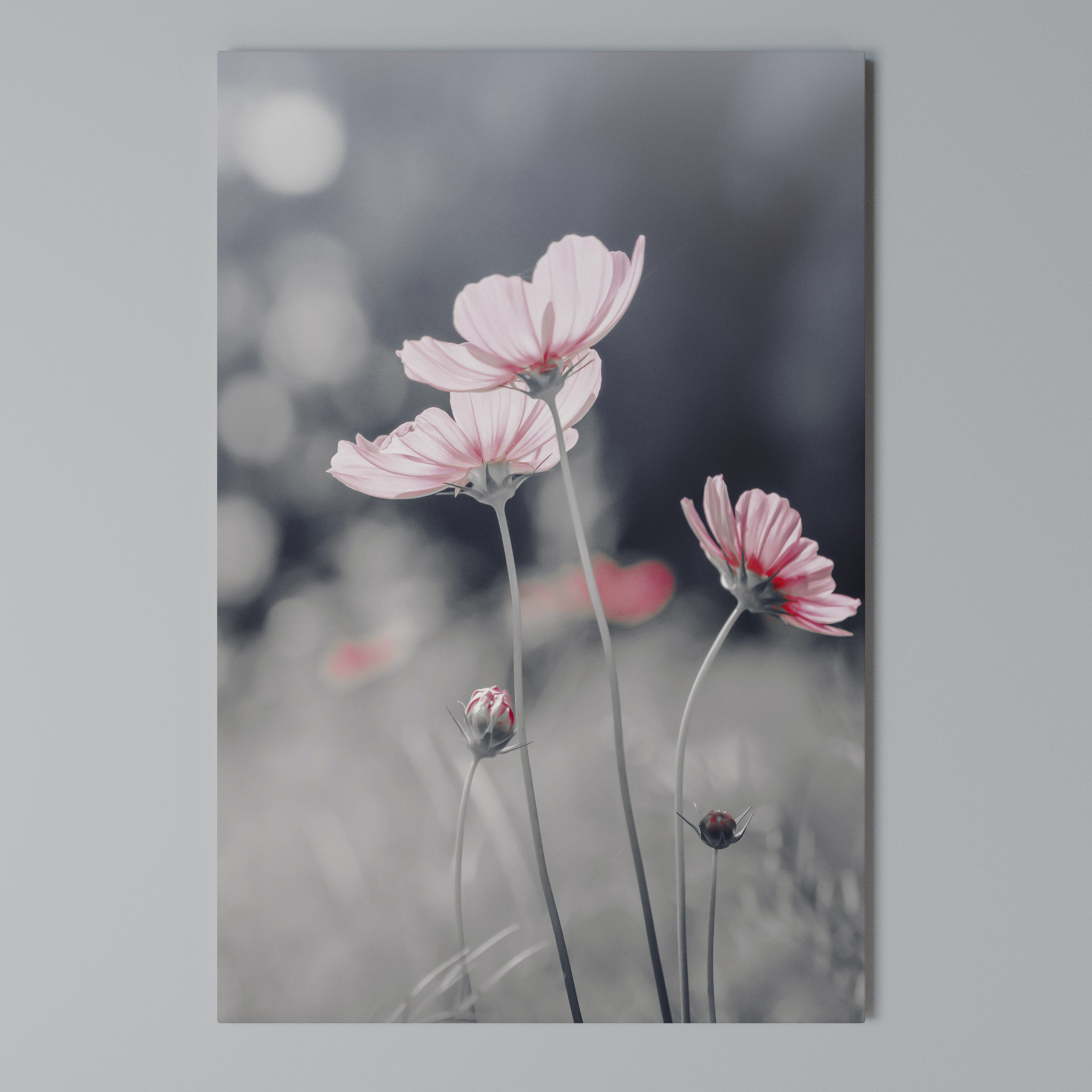 SUBTLE PETAL DANCE Vertical Canvas Print