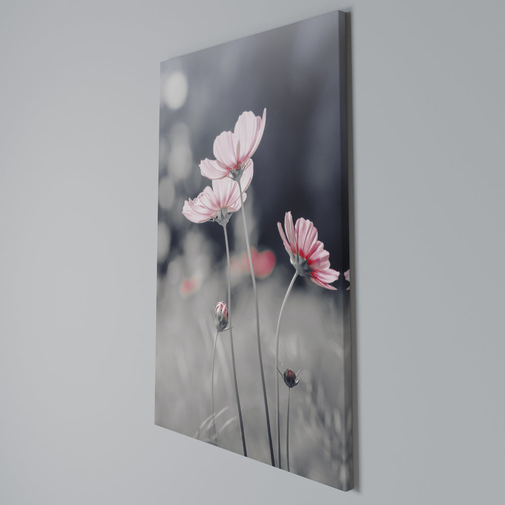 SUBTLE PETAL DANCE Vertical Canvas Print