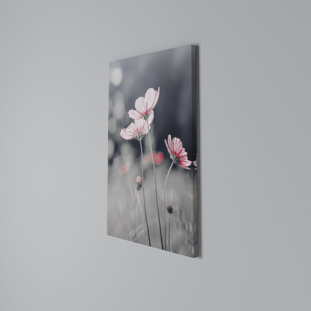 SUBTLE PETAL DANCE Vertical Canvas Print