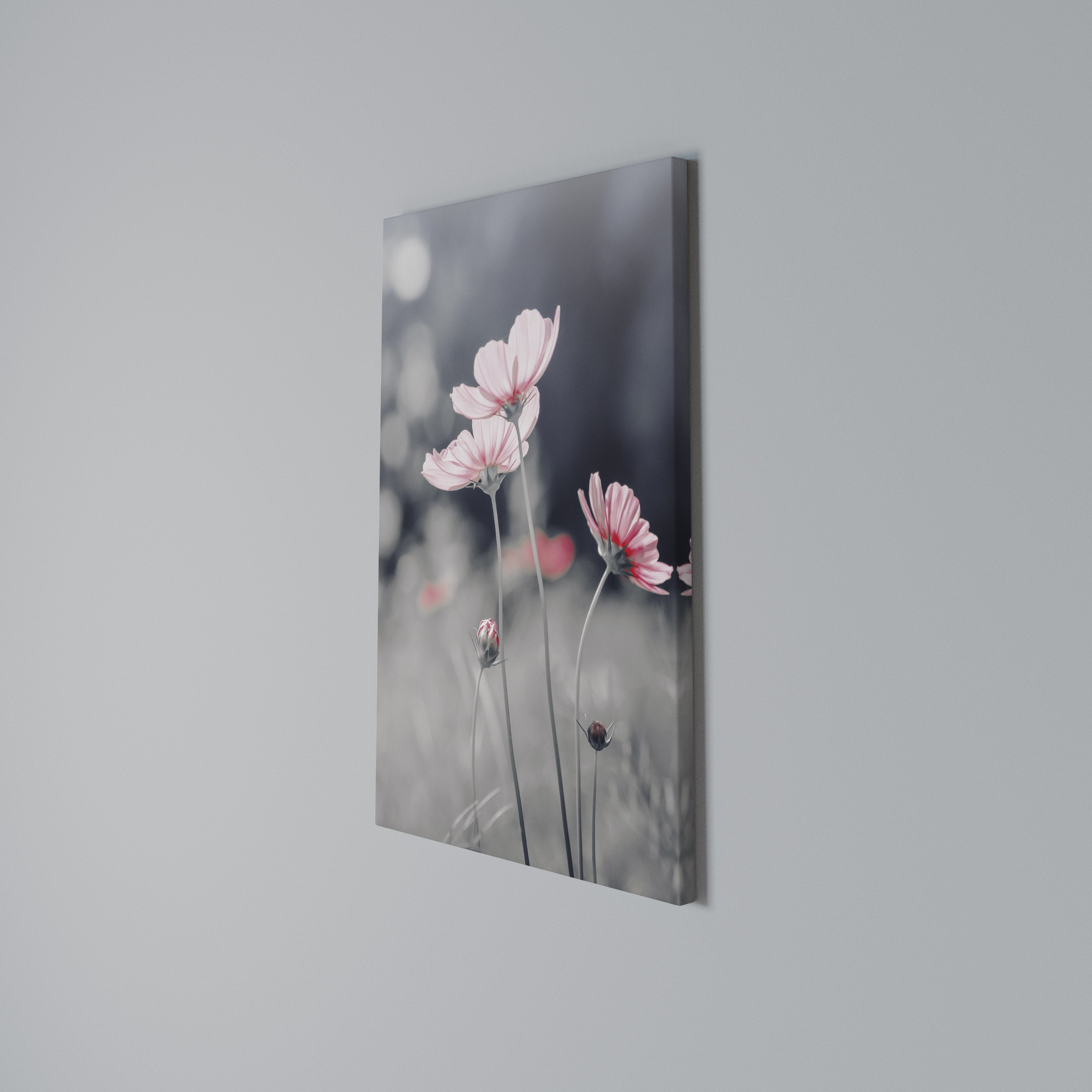 SUBTLE PETAL DANCE Vertical Canvas Print