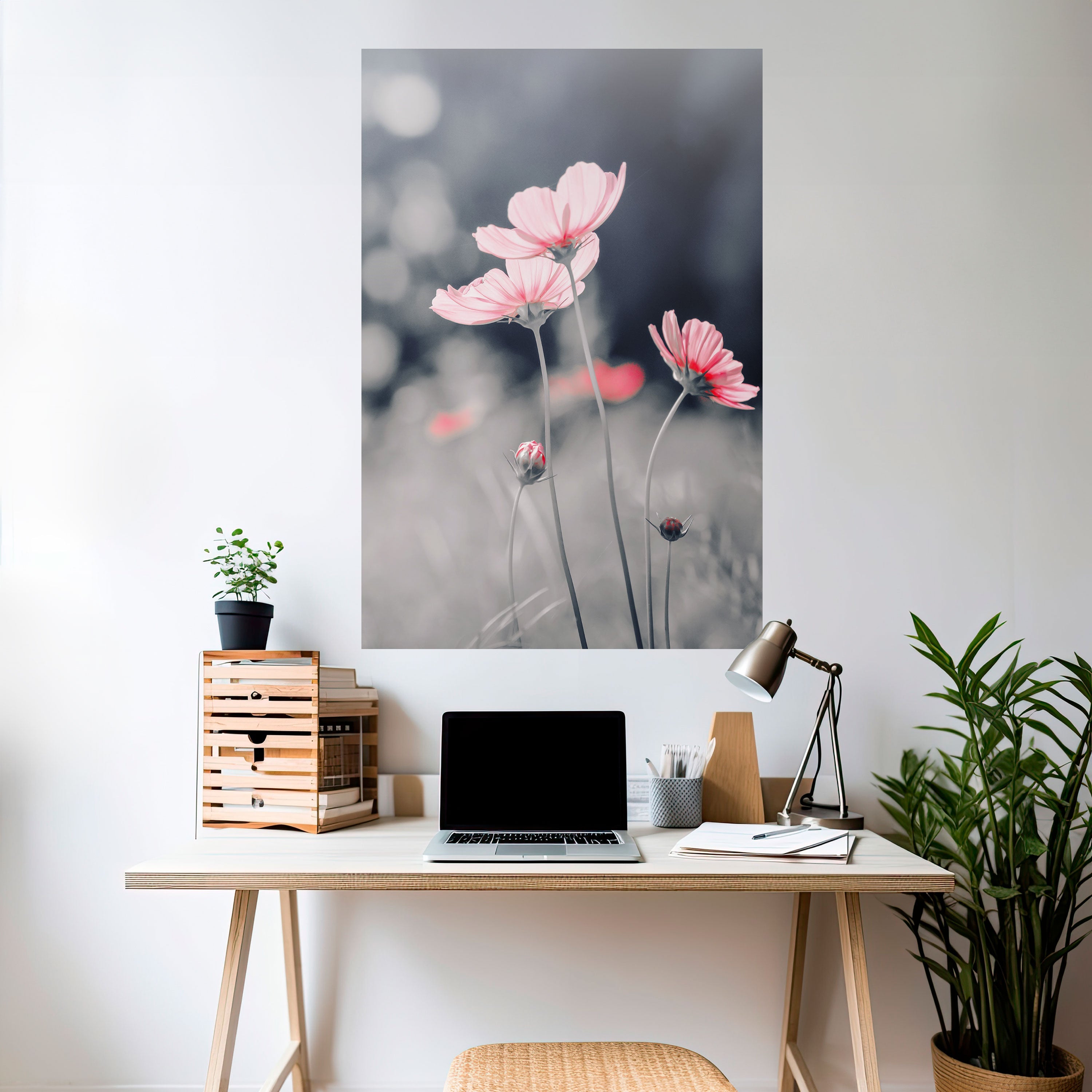 SUBTLE PETAL DANCE Vertikales Poster zum Abziehen und Aufkleben