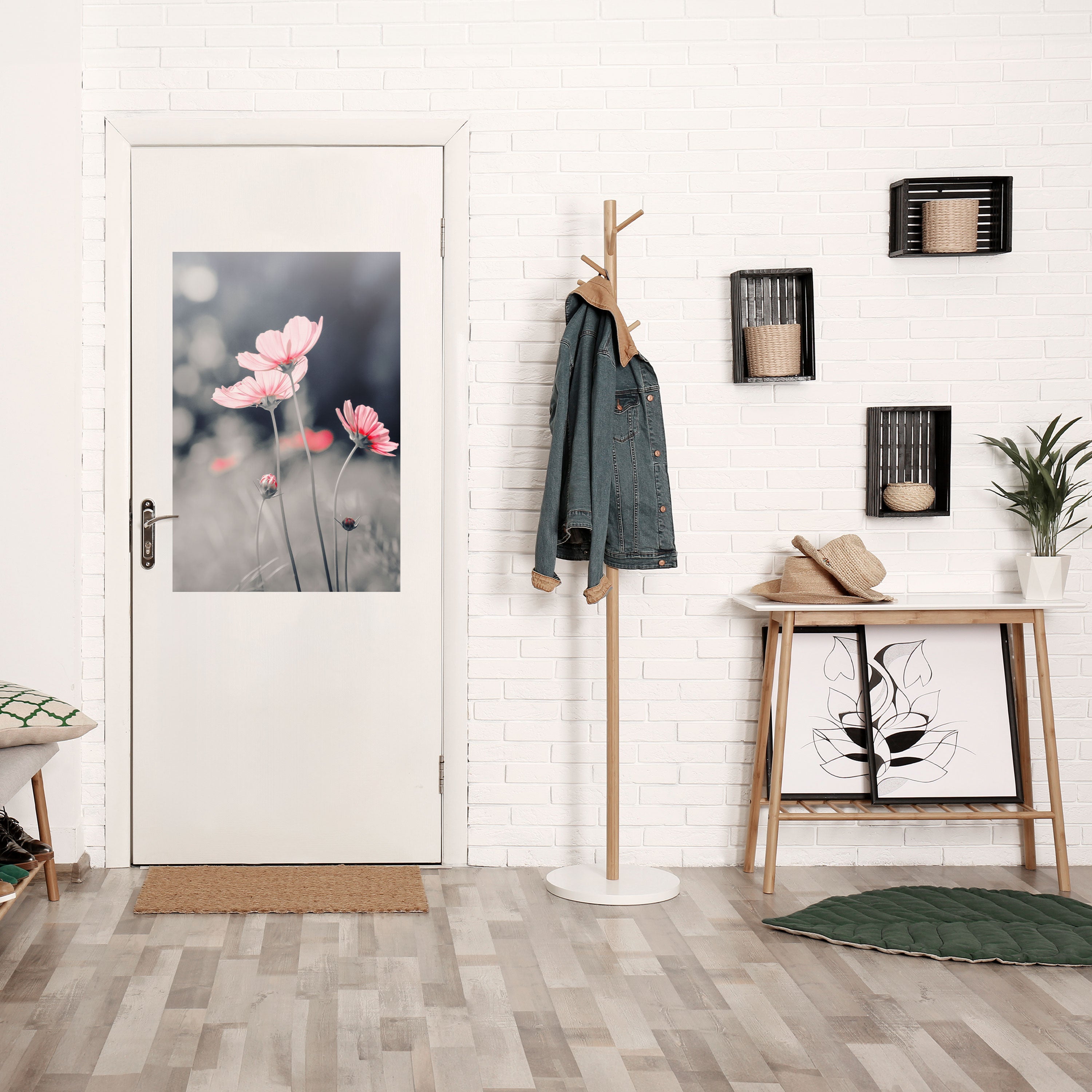 SUBTLE PETAL DANCE Vertikales Poster zum Abziehen und Aufkleben