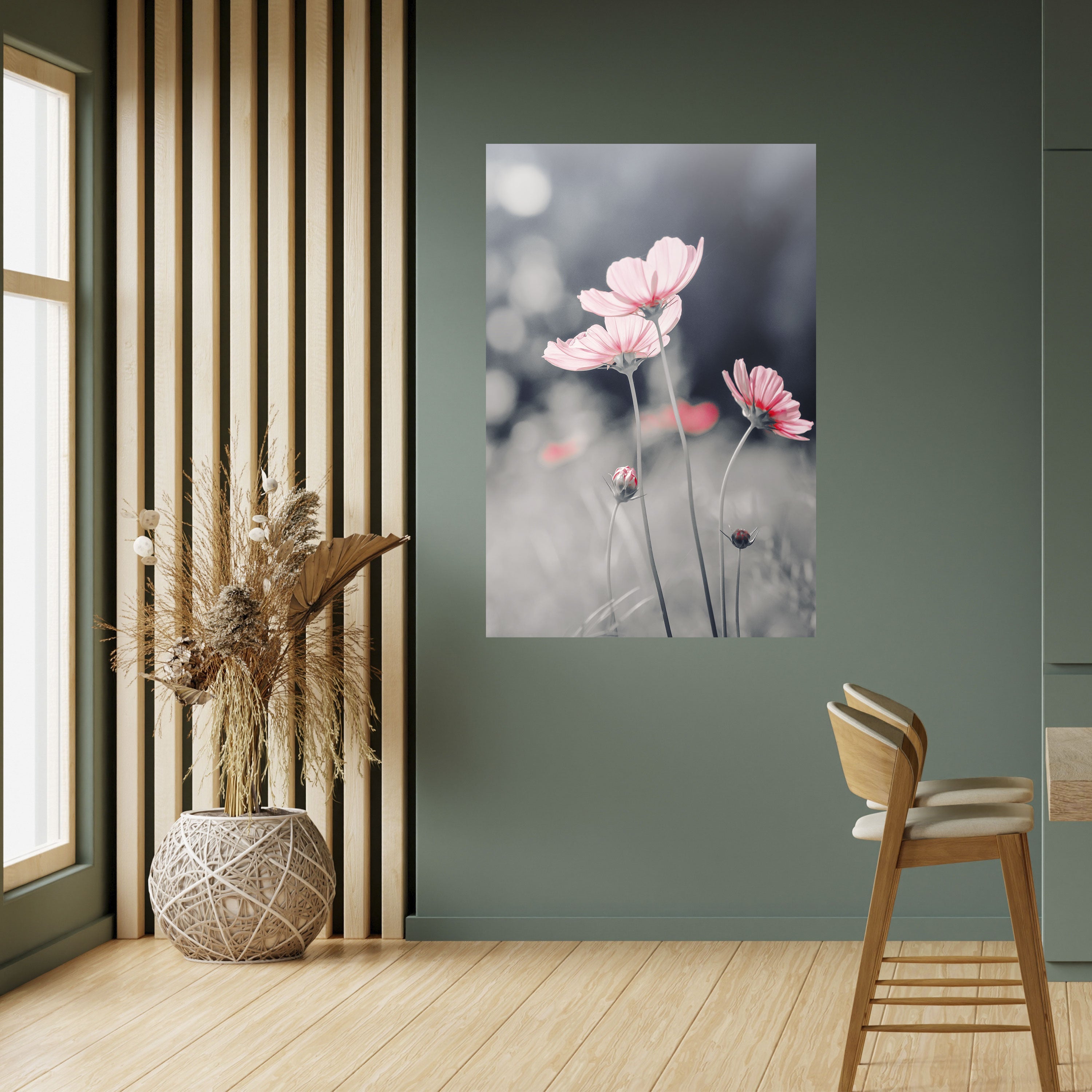 SUBTLE PETAL DANCE Vertikales Poster zum Abziehen und Aufkleben