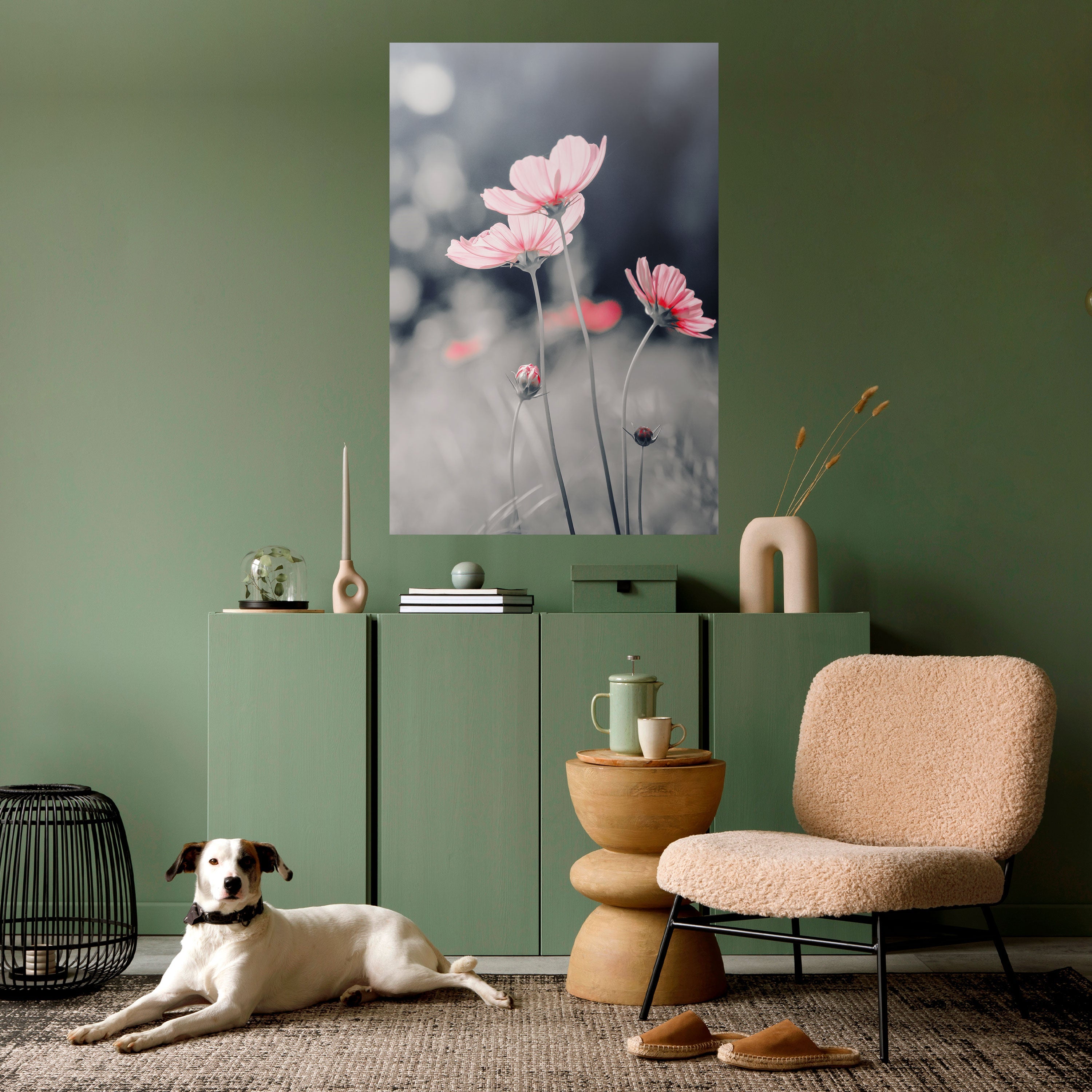 SUBTLE PETAL DANCE Vertikales Poster zum Abziehen und Aufkleben