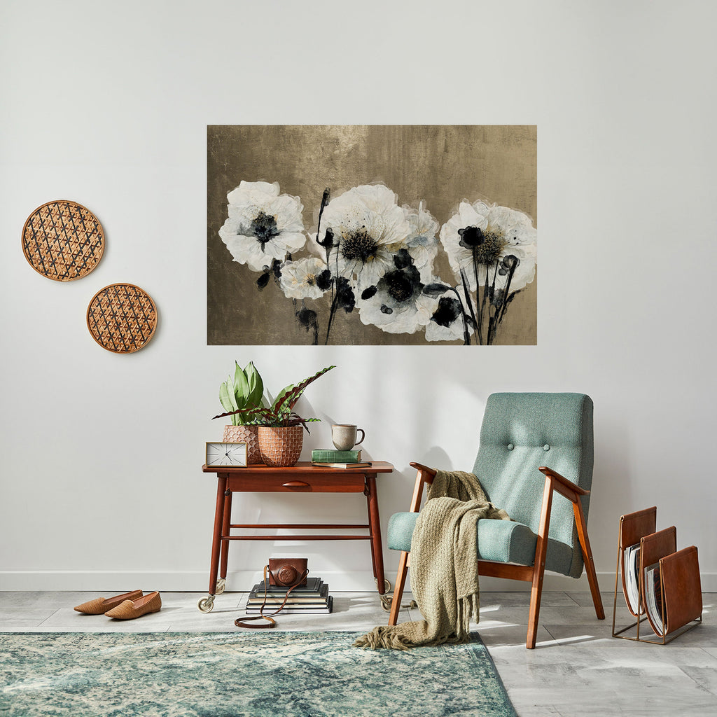 HARMONY IN WHITE Horizontales Poster zum Abziehen und Aufkleben