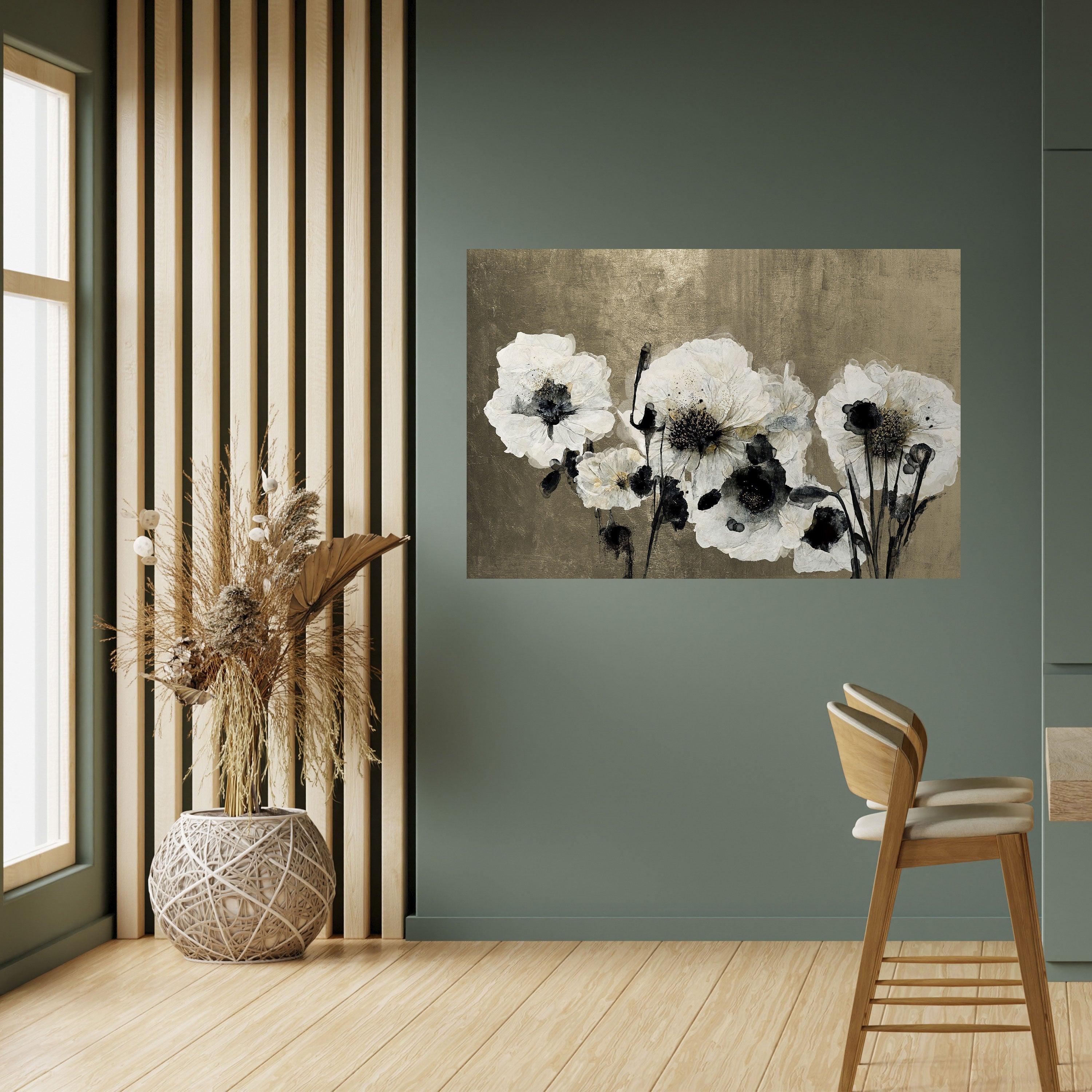 HARMONY IN WHITE Horizontales Poster zum Abziehen und Aufkleben
