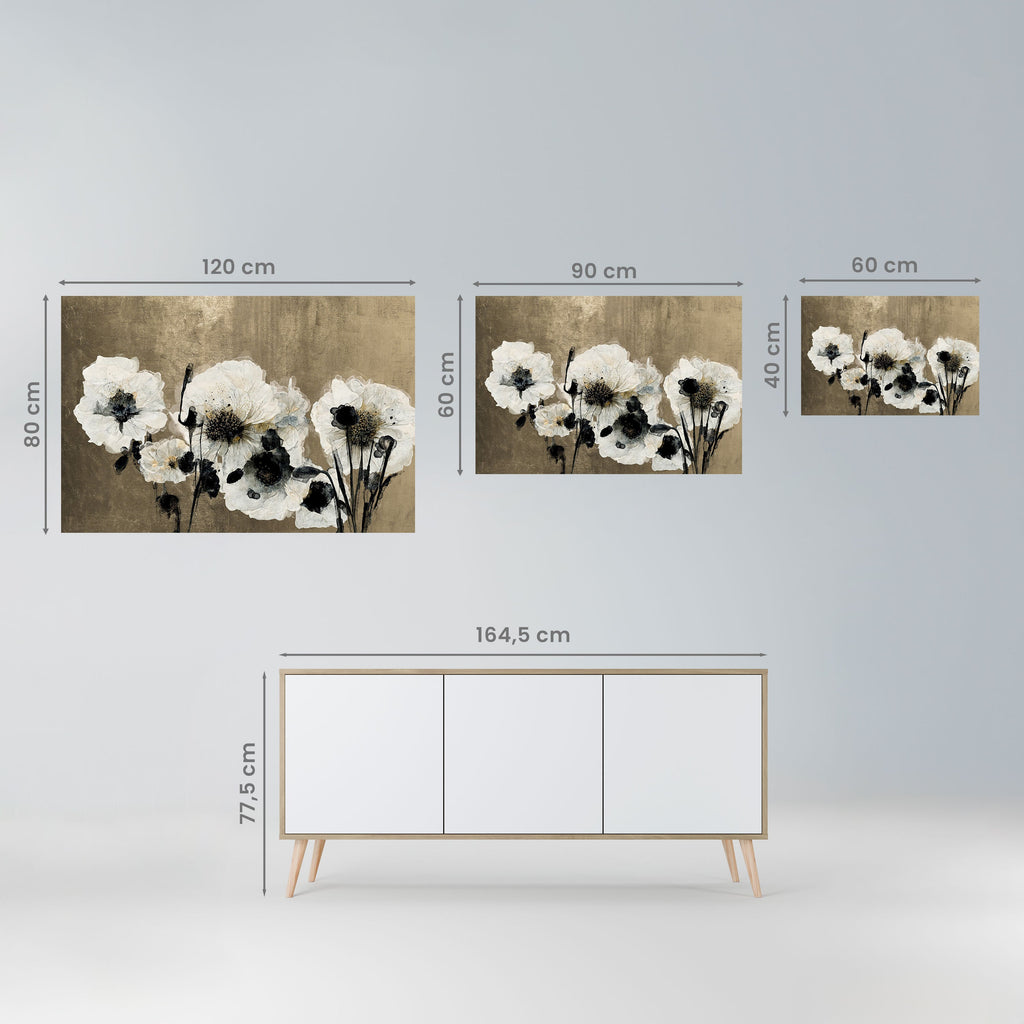 HARMONY IN WHITE Horizontales Poster zum Abziehen und Aufkleben