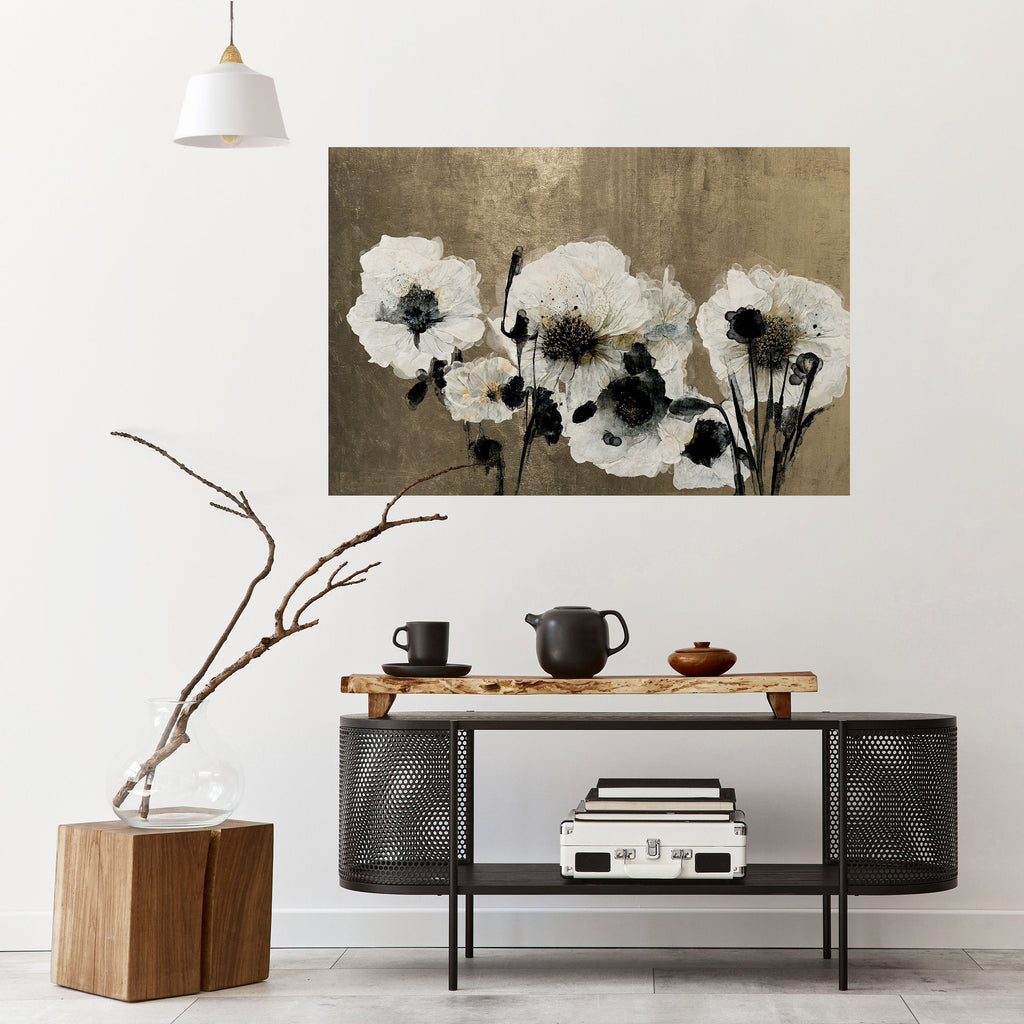 HARMONY IN WHITE Horizontales Poster zum Abziehen und Aufkleben