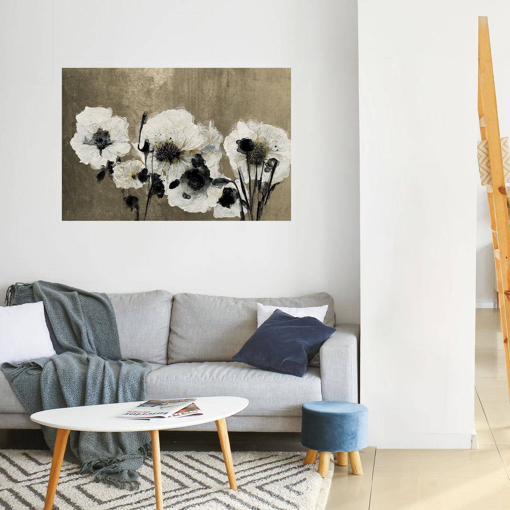 HARMONY IN WHITE Horizontales Poster zum Abziehen und Aufkleben