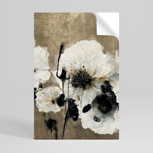 HARMONY IN WHITE Selbstklebendes Poster - Hochformat