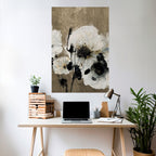 HARMONY IN WHITE Selbstklebendes Poster - Hochformat