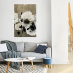 HARMONY IN WHITE Selbstklebendes Poster - Hochformat